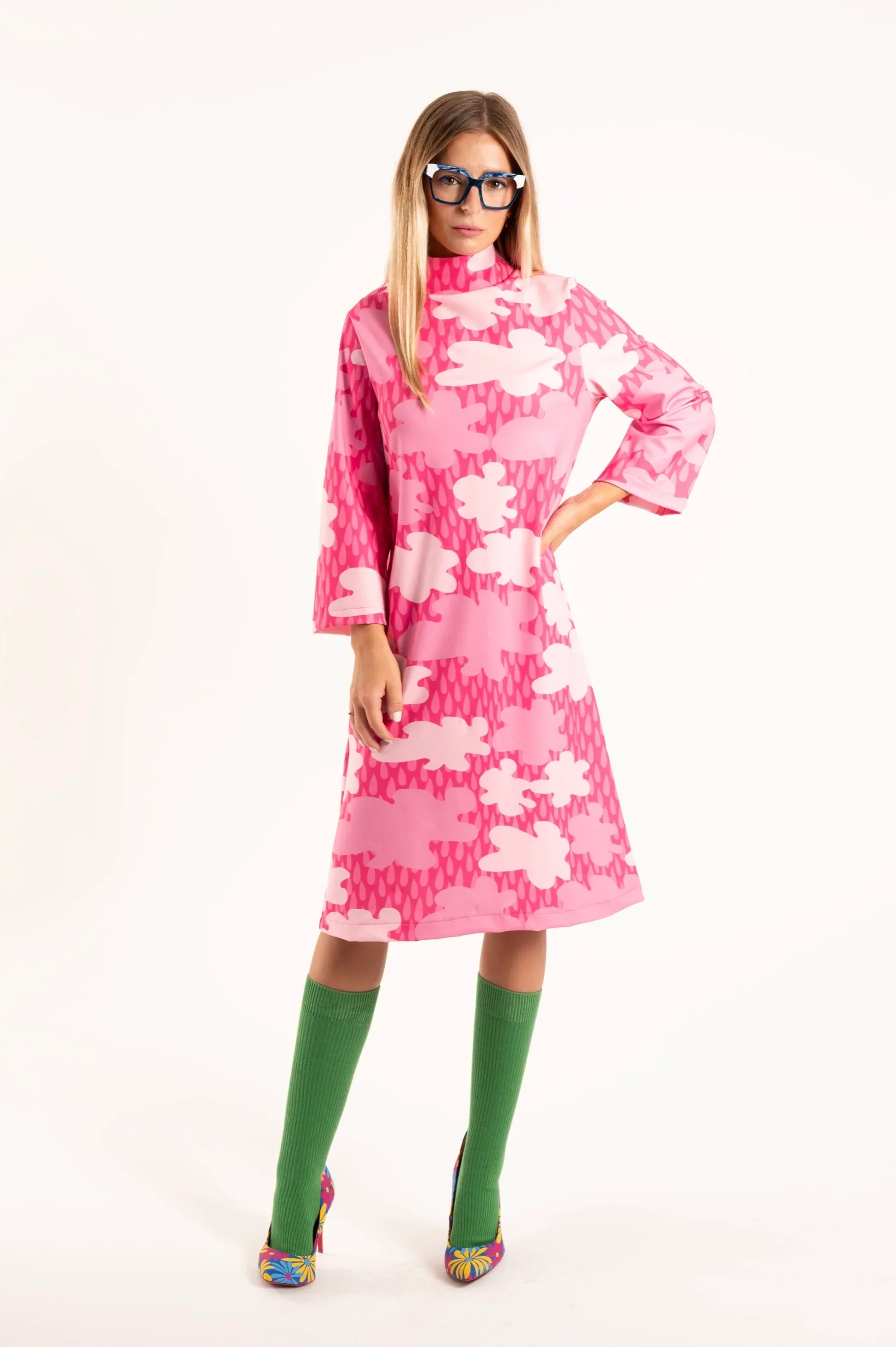 VESTIDO CORTO NUBES ROSA - Agatha Ruiz de la Prada
