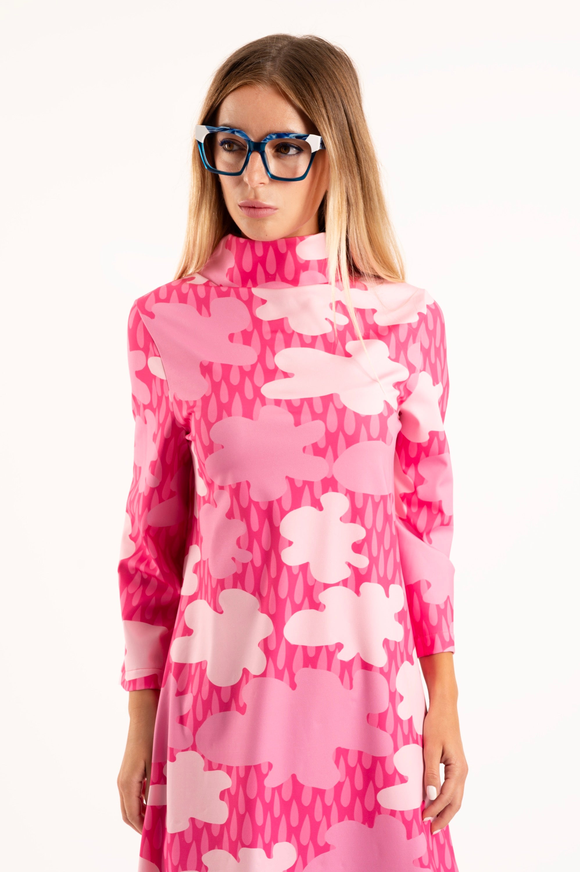 SHORT DRESS PINK CLOUDS