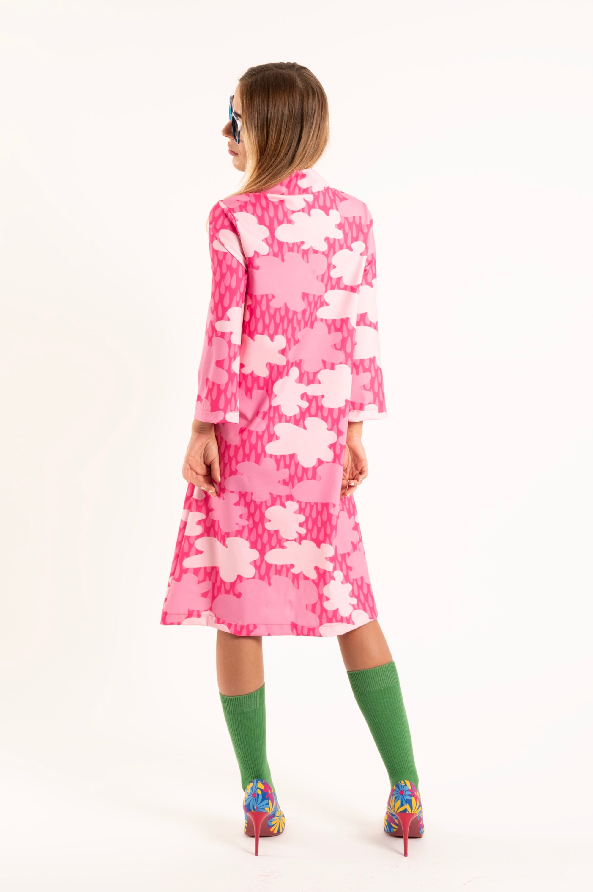 SHORT DRESS PINK CLOUDS