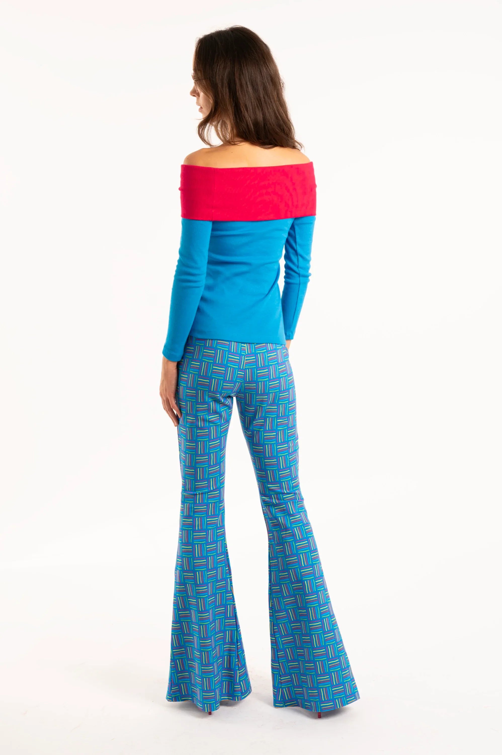 CAMISETA AZUL CUELLO BARCO FUCSIA - Agatha Ruiz de la Prada