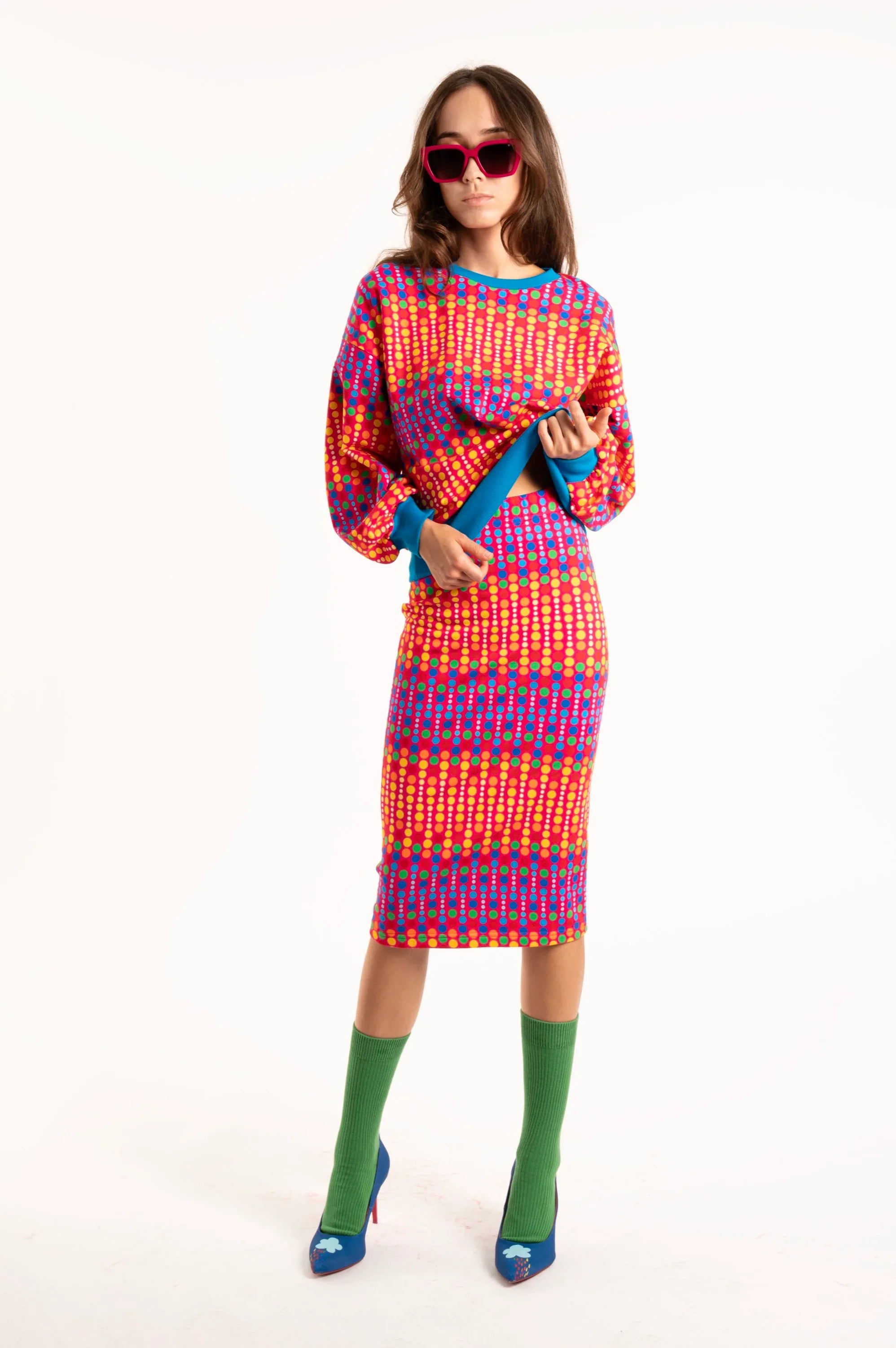 SUDADERA TOPOS MULTICOLOR - Agatha Ruiz de la Prada