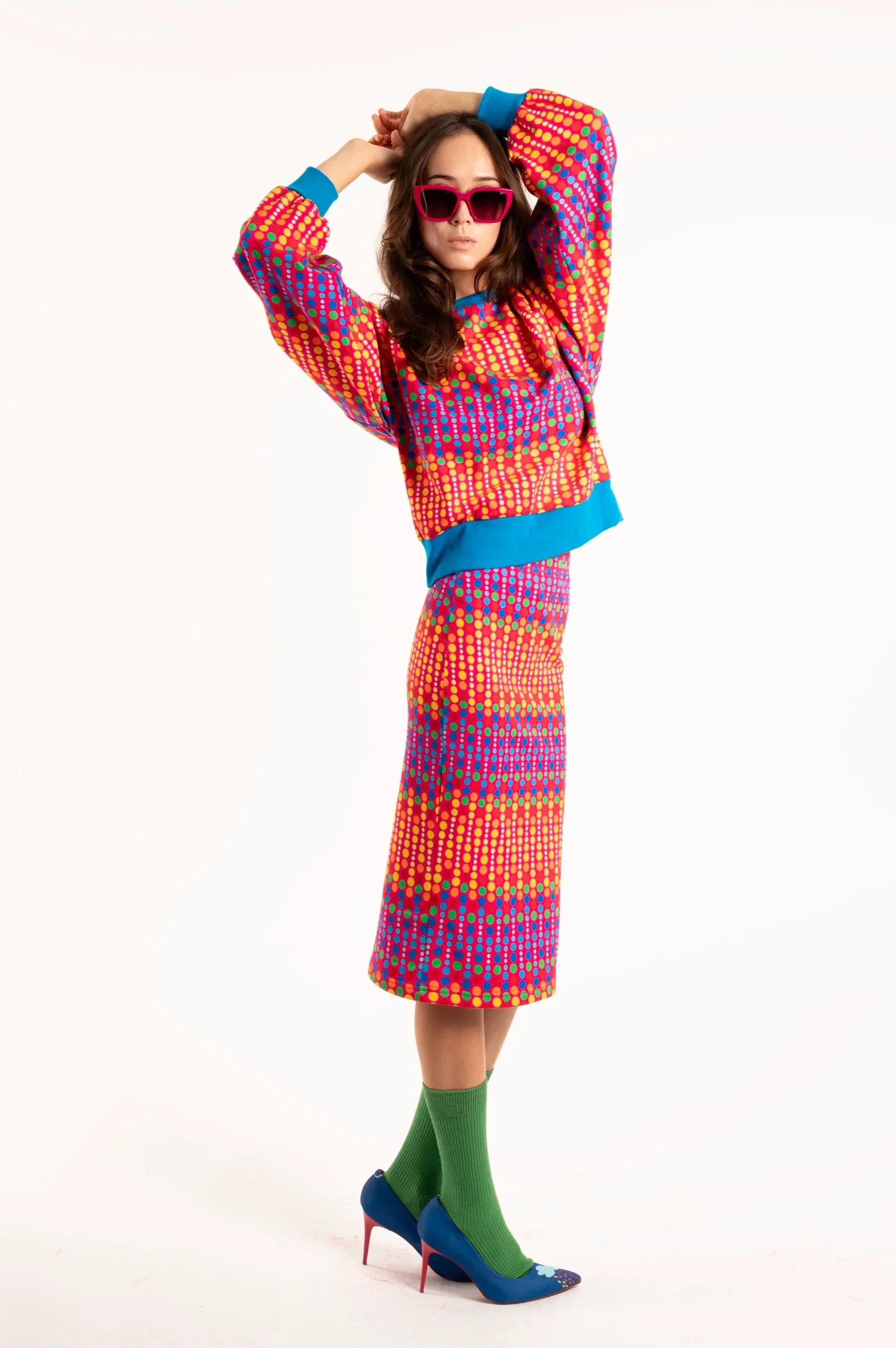 SUDADERA TOPOS MULTICOLOR - Agatha Ruiz de la Prada
