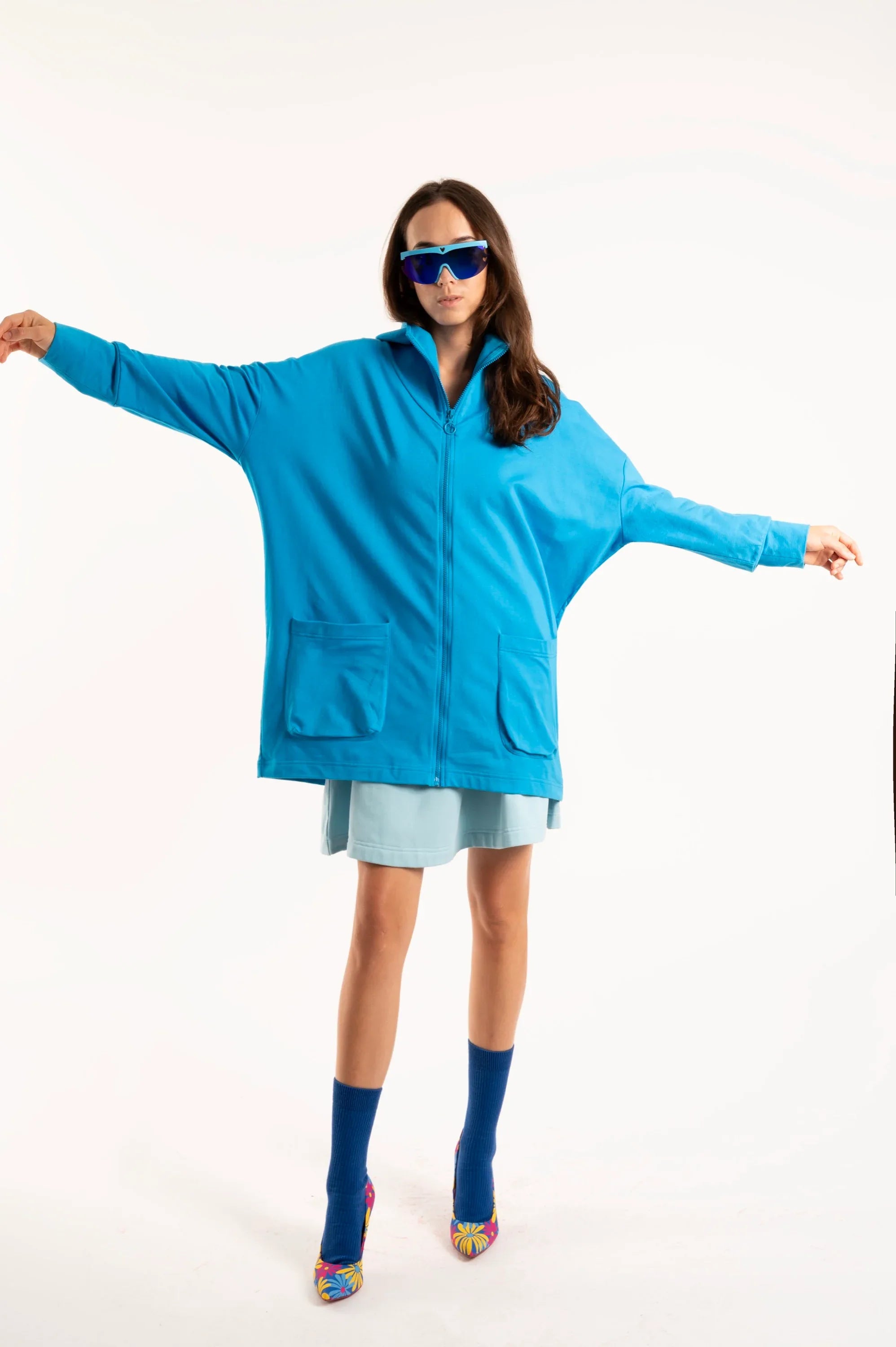 SUDADERA OVERSIZE AZUL NUBE - Agatha Ruiz de la Prada