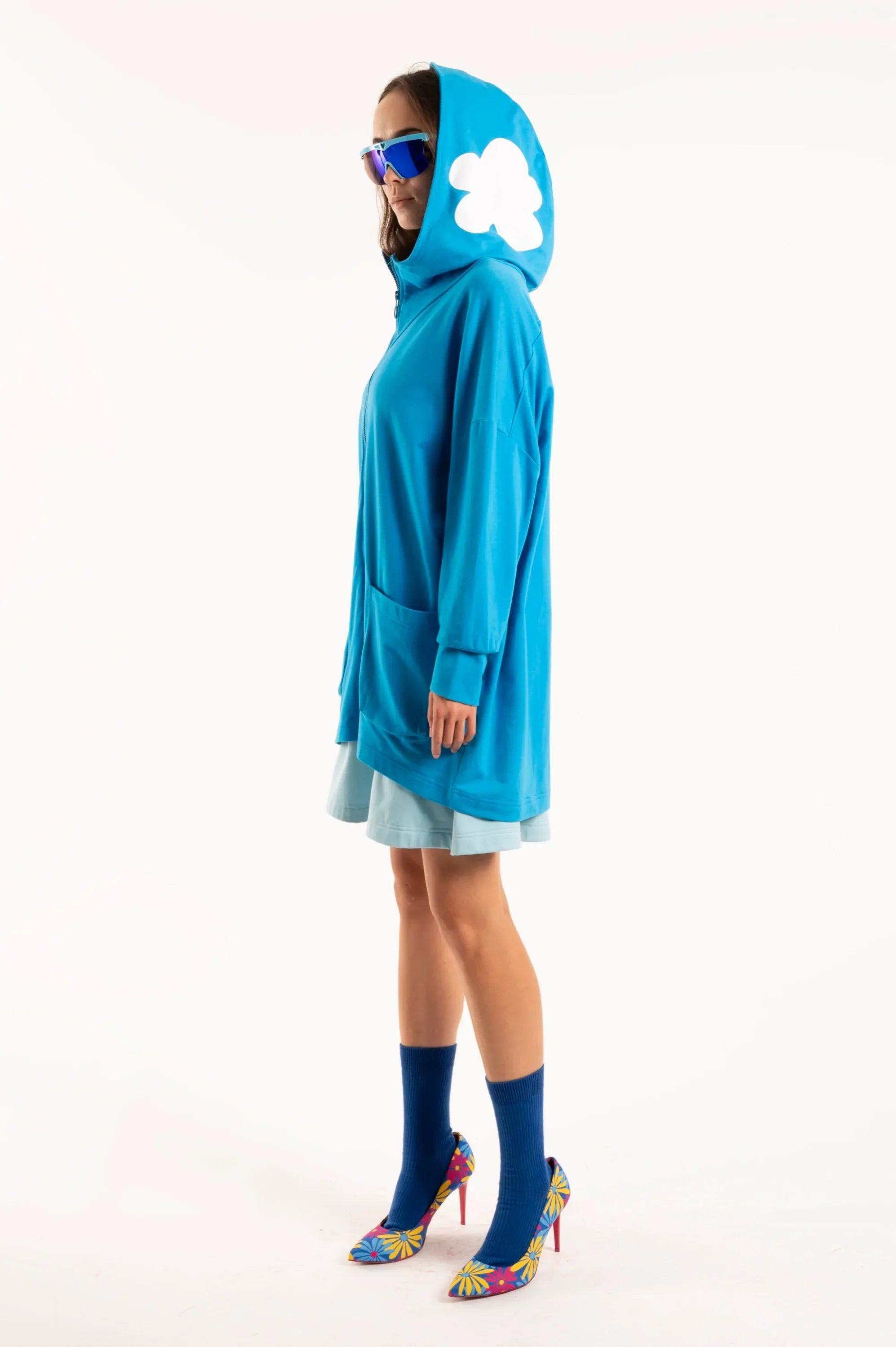 SUDADERA OVERSIZE AZUL NUBE - Agatha Ruiz de la Prada