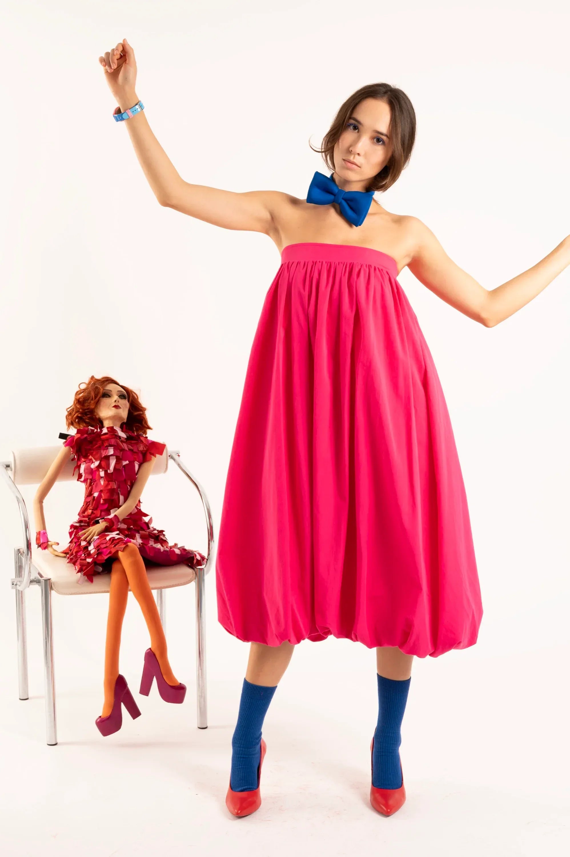 FALDA GLOBO LARGA FUCSIA - Agatha Ruiz de la Prada