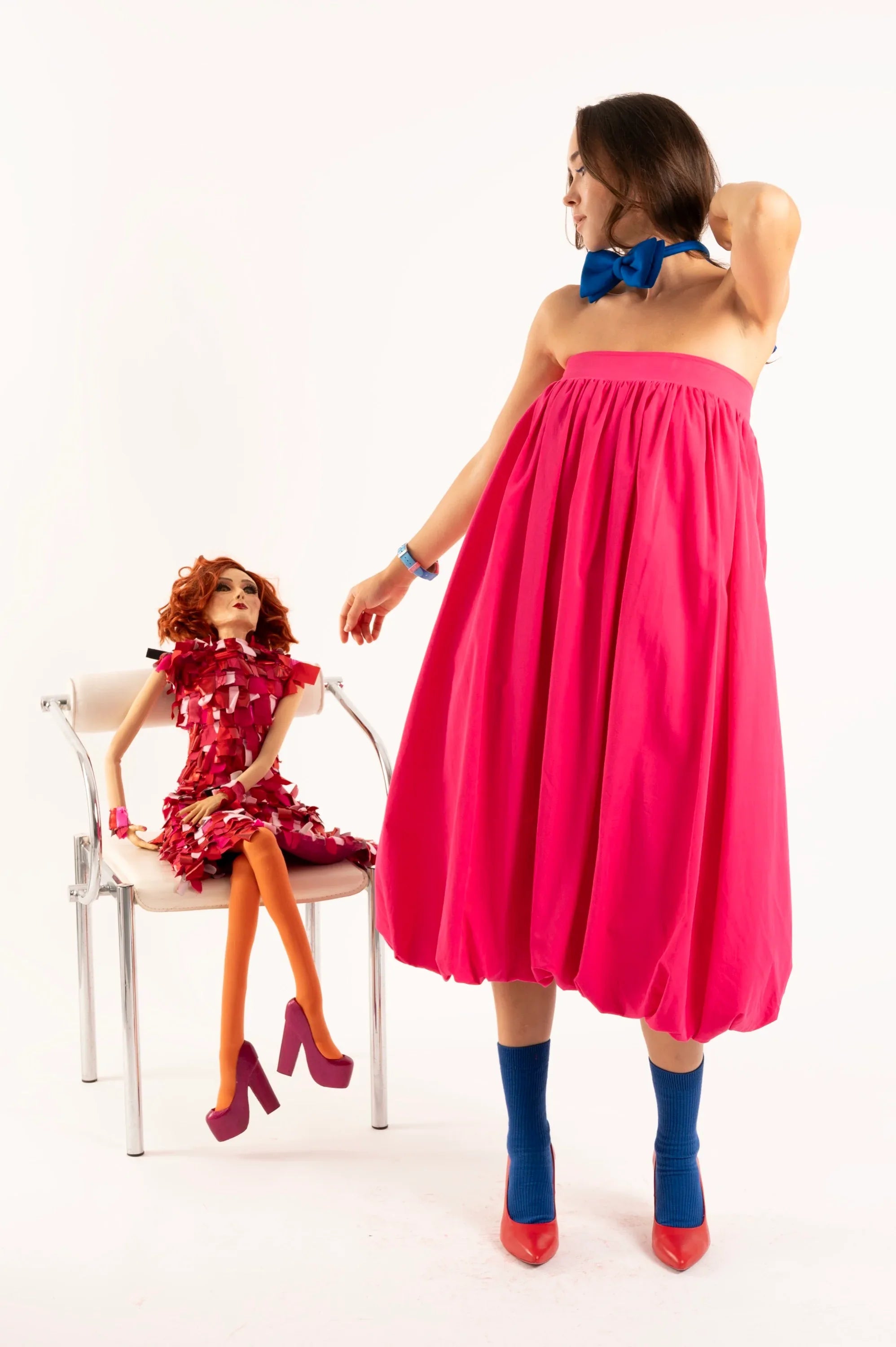 FALDA GLOBO LARGA FUCSIA - Agatha Ruiz de la Prada