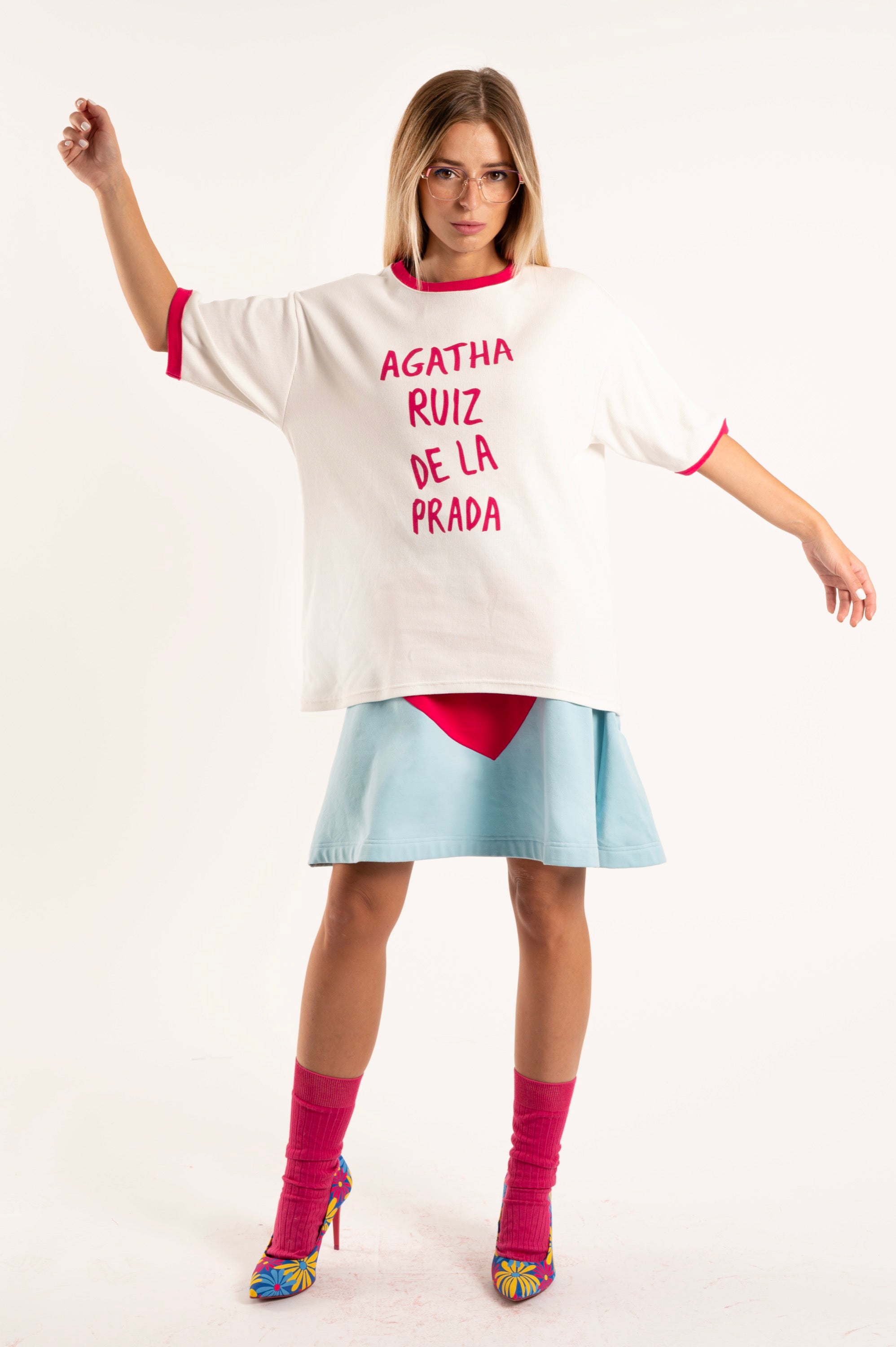CAMISETA LETRAS FUCSIA AGATHA RUIZ DE LA PRADA