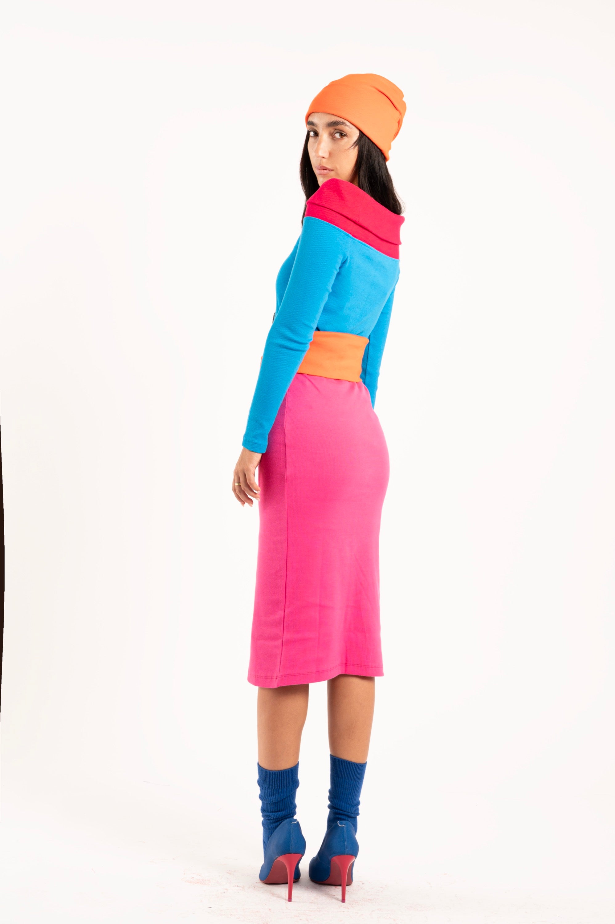 FALDA LAPIZ ROSA CANALE