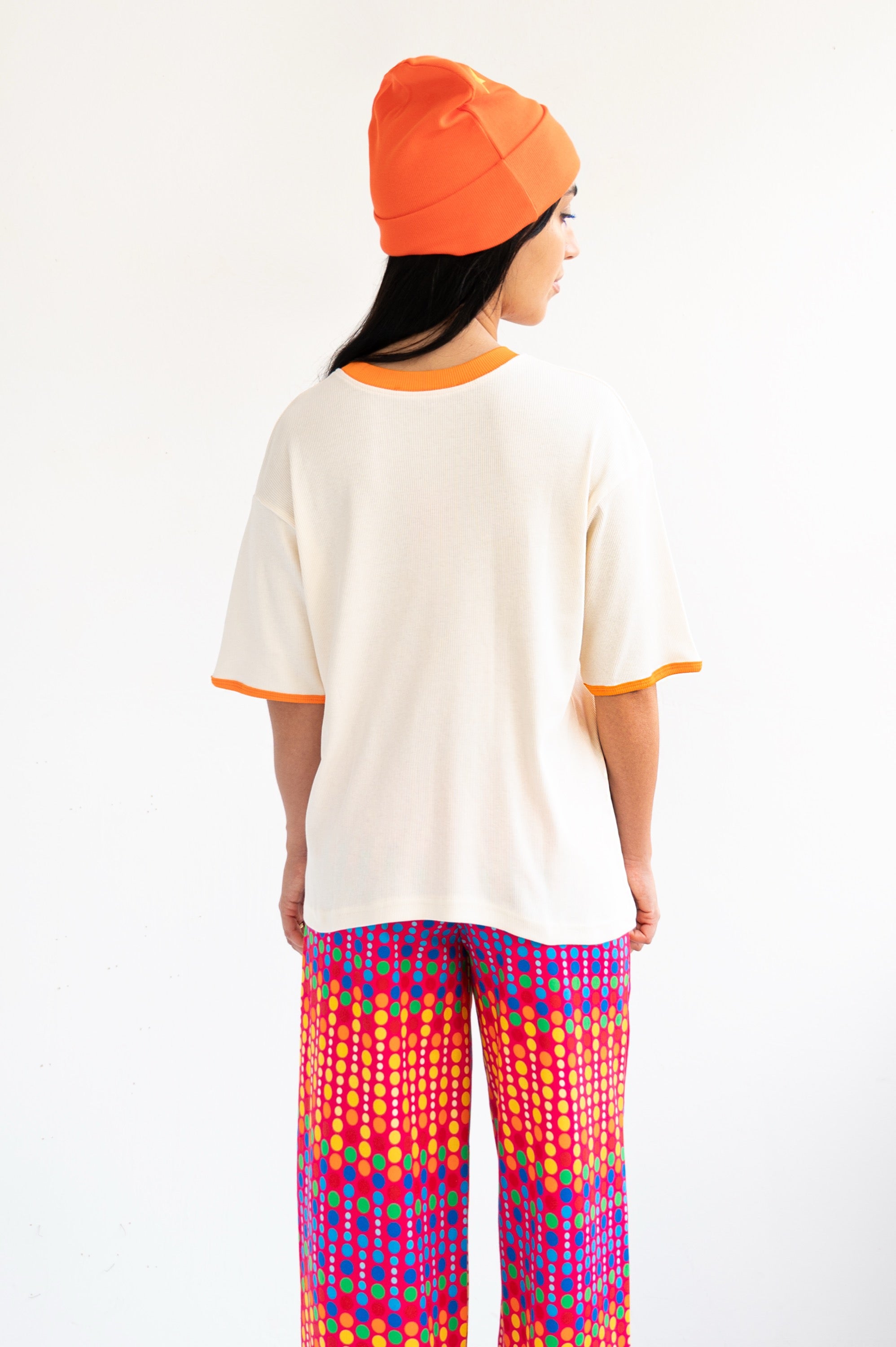 WHITE CANALE T-SHIRT PINK FLOWER