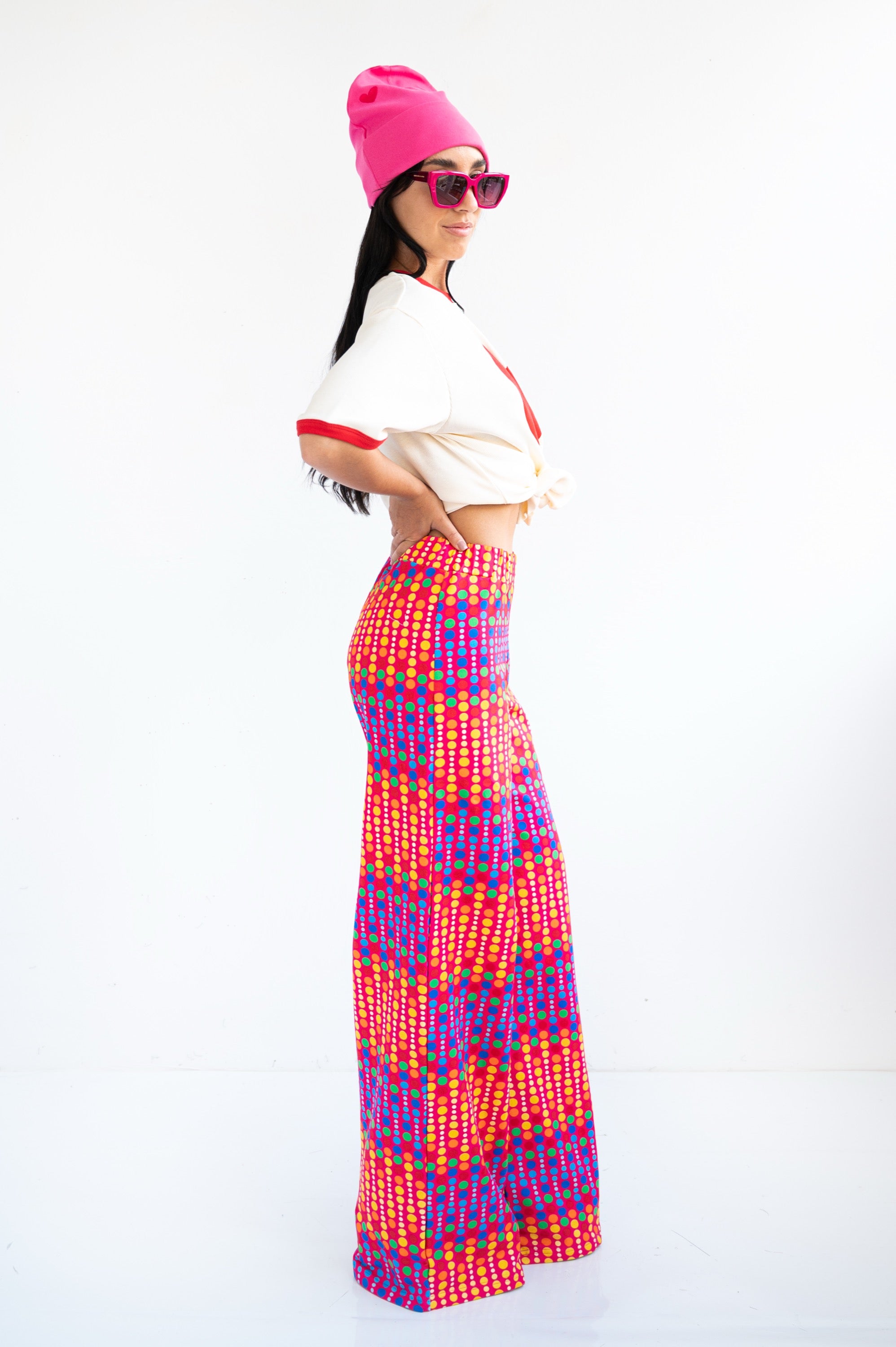 MULTICOLOR POLKA DOT PANTS