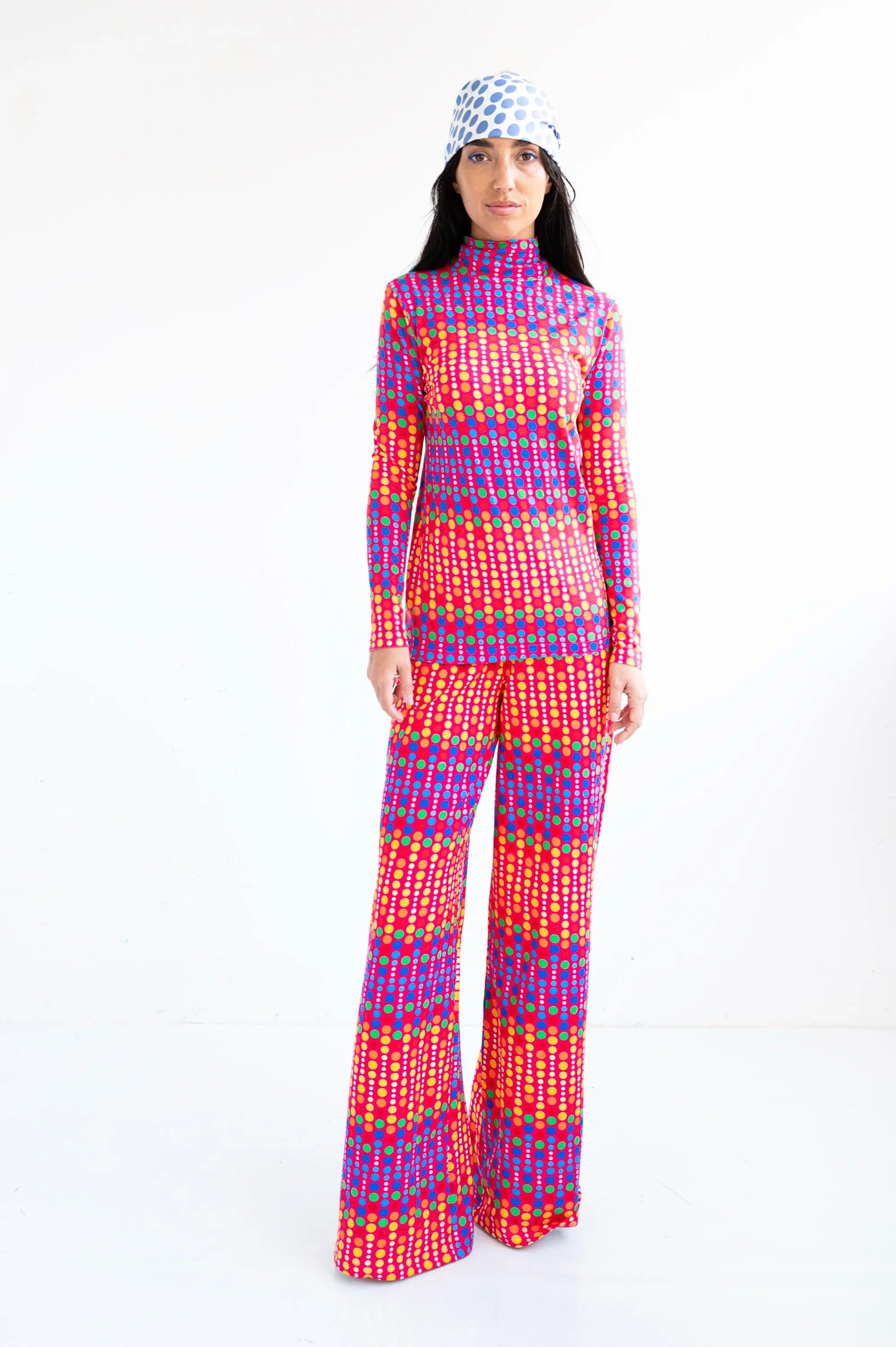 CAMISETA CUELLO ALTO TOPOS MULTICOLOR - Agatha Ruiz de la Prada