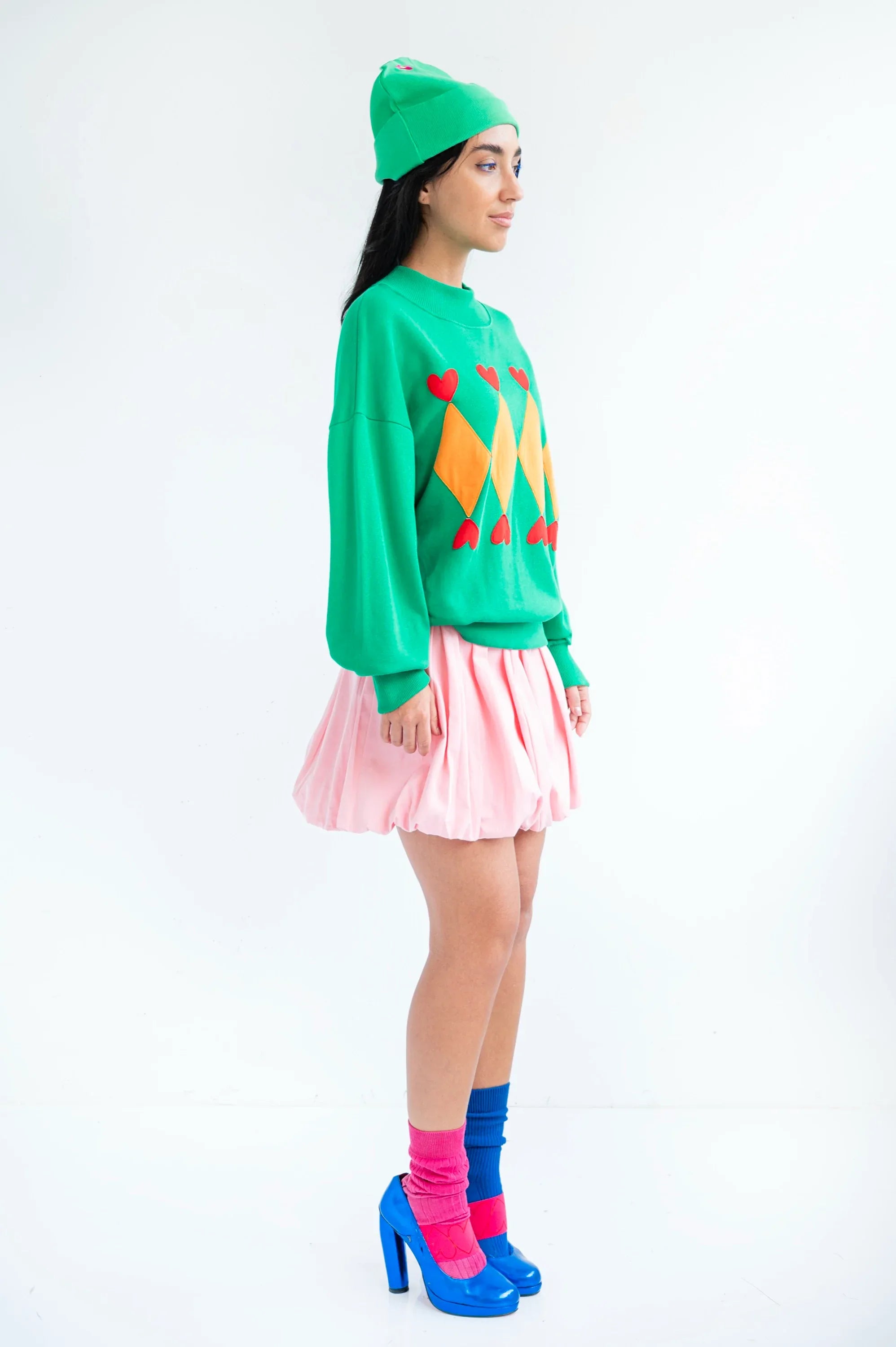 SUDADERA VERDE ROMBOS - Agatha Ruiz de la Prada