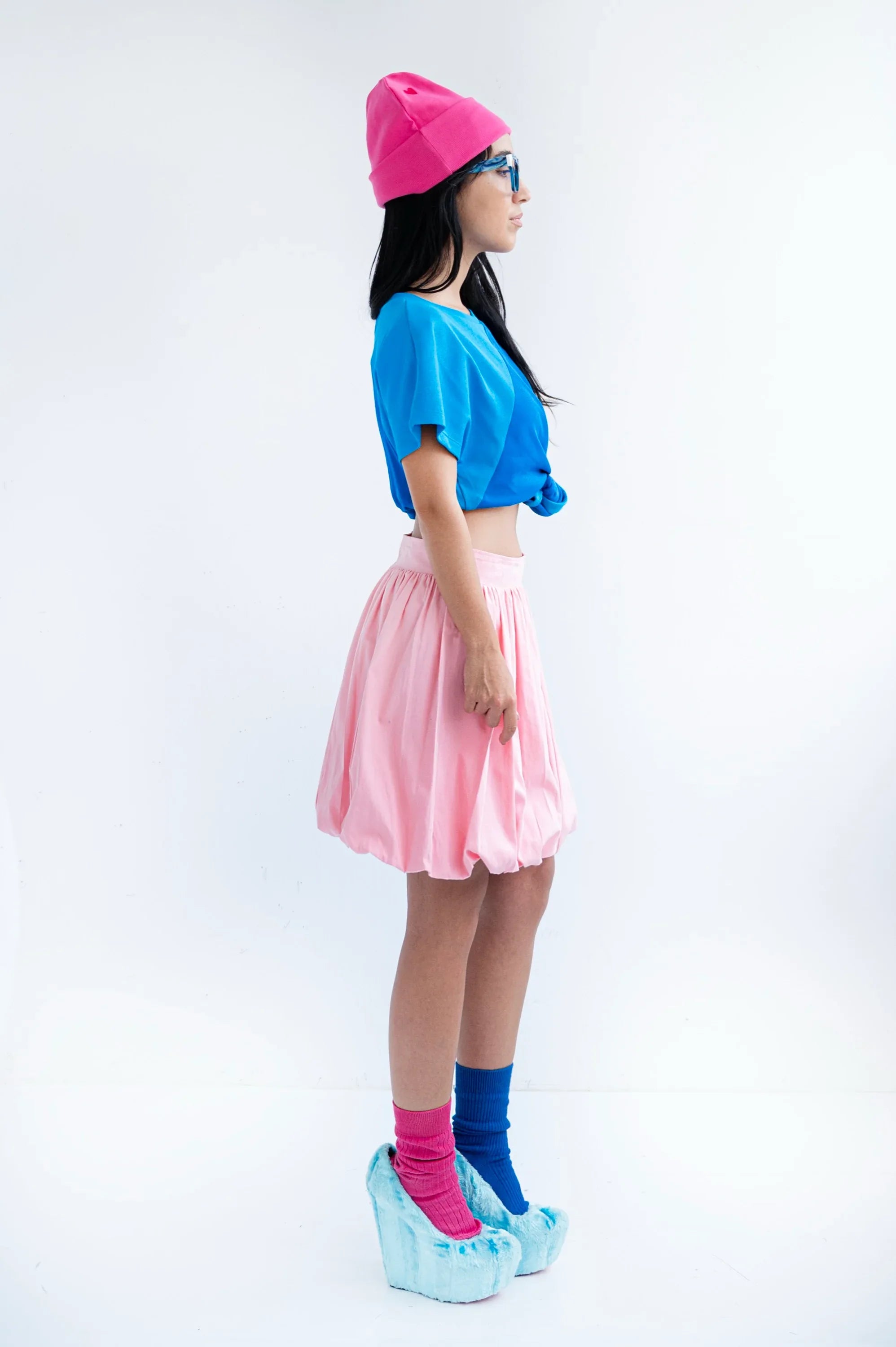 FALDA GLOBO CORTA ROSA - Agatha Ruiz de la Prada