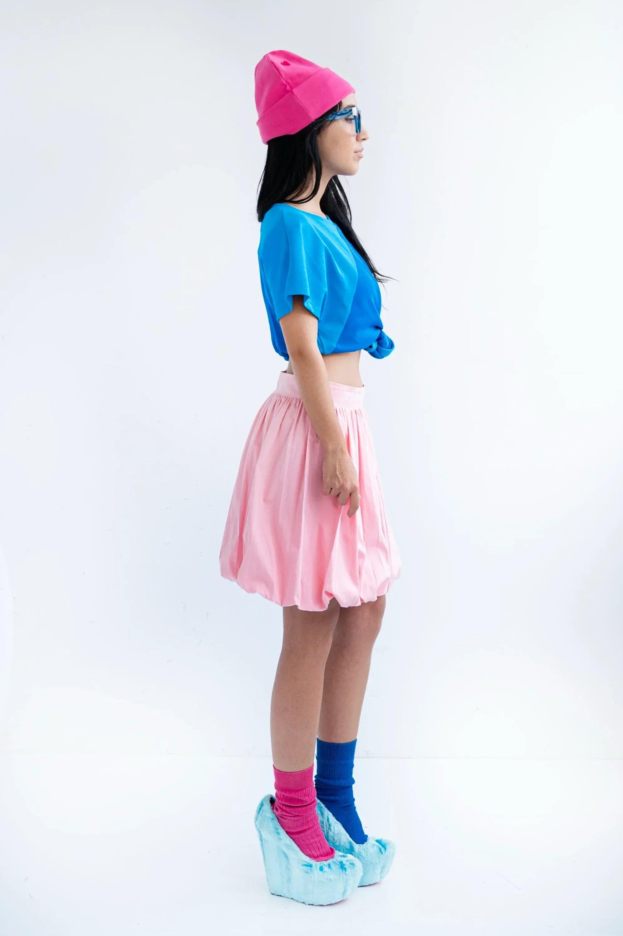 FALDA GLOBO CORTA ROSA - Agatha Ruiz de la Prada