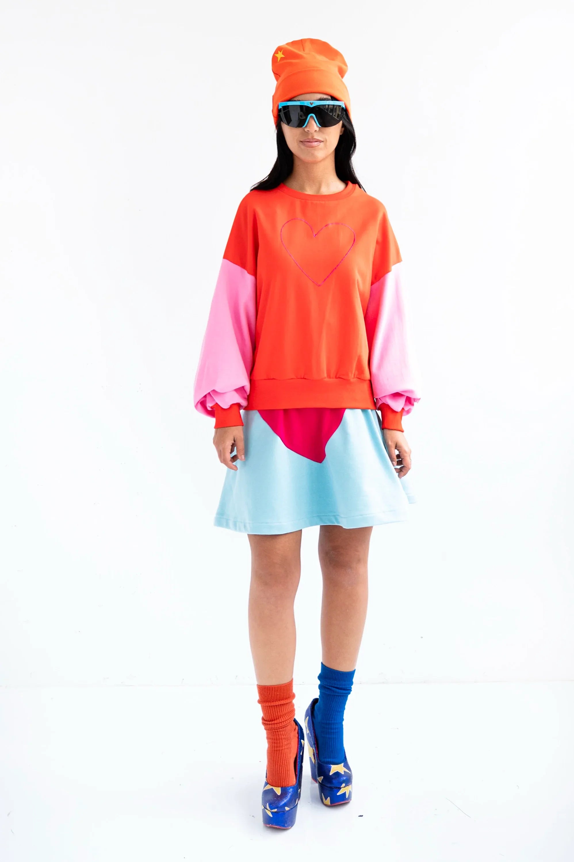 SUDADERA ROJO MANGAS ROSAS - Agatha Ruiz de la Prada