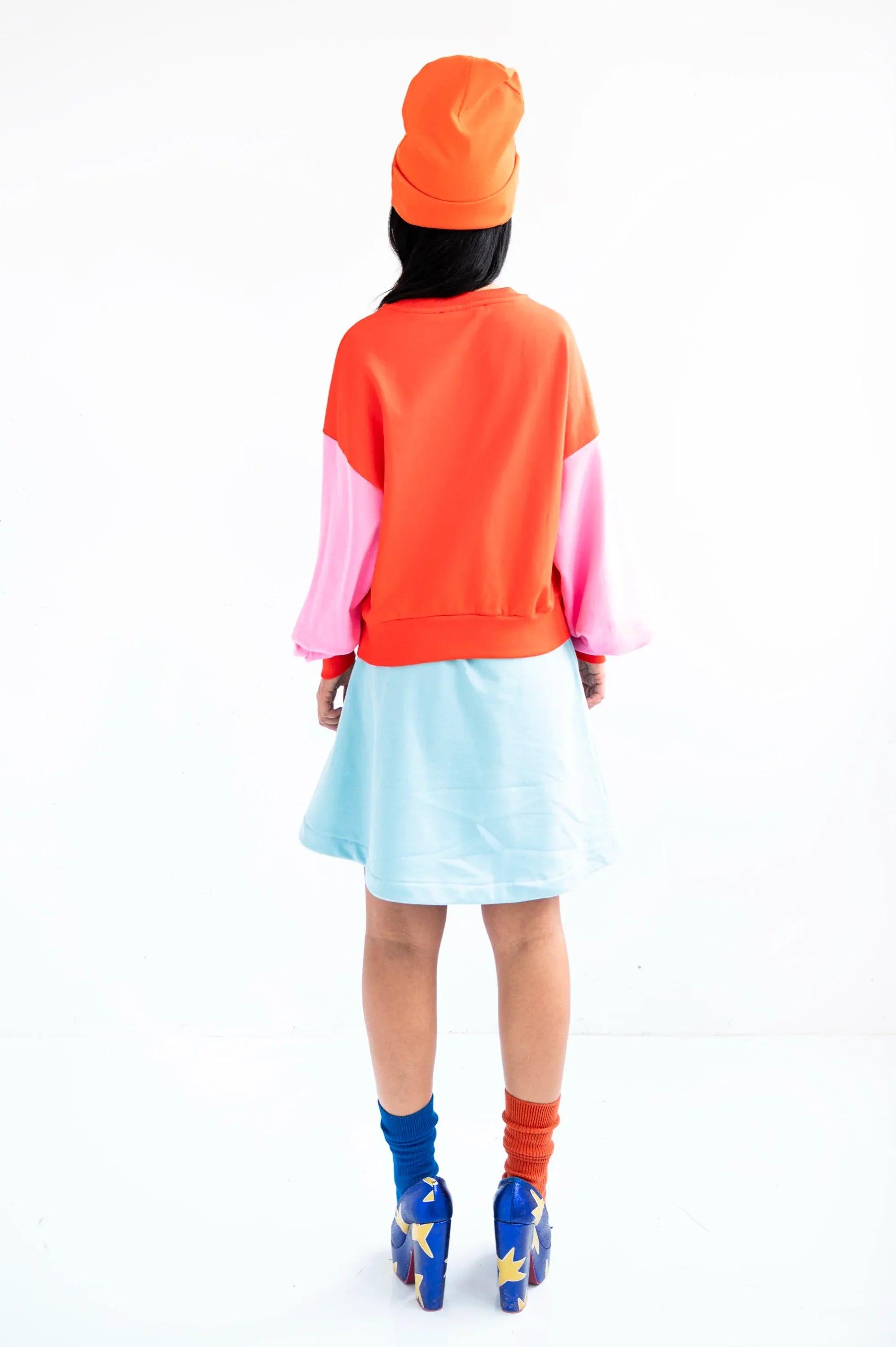 SUDADERA ROJO MANGAS ROSAS - Agatha Ruiz de la Prada