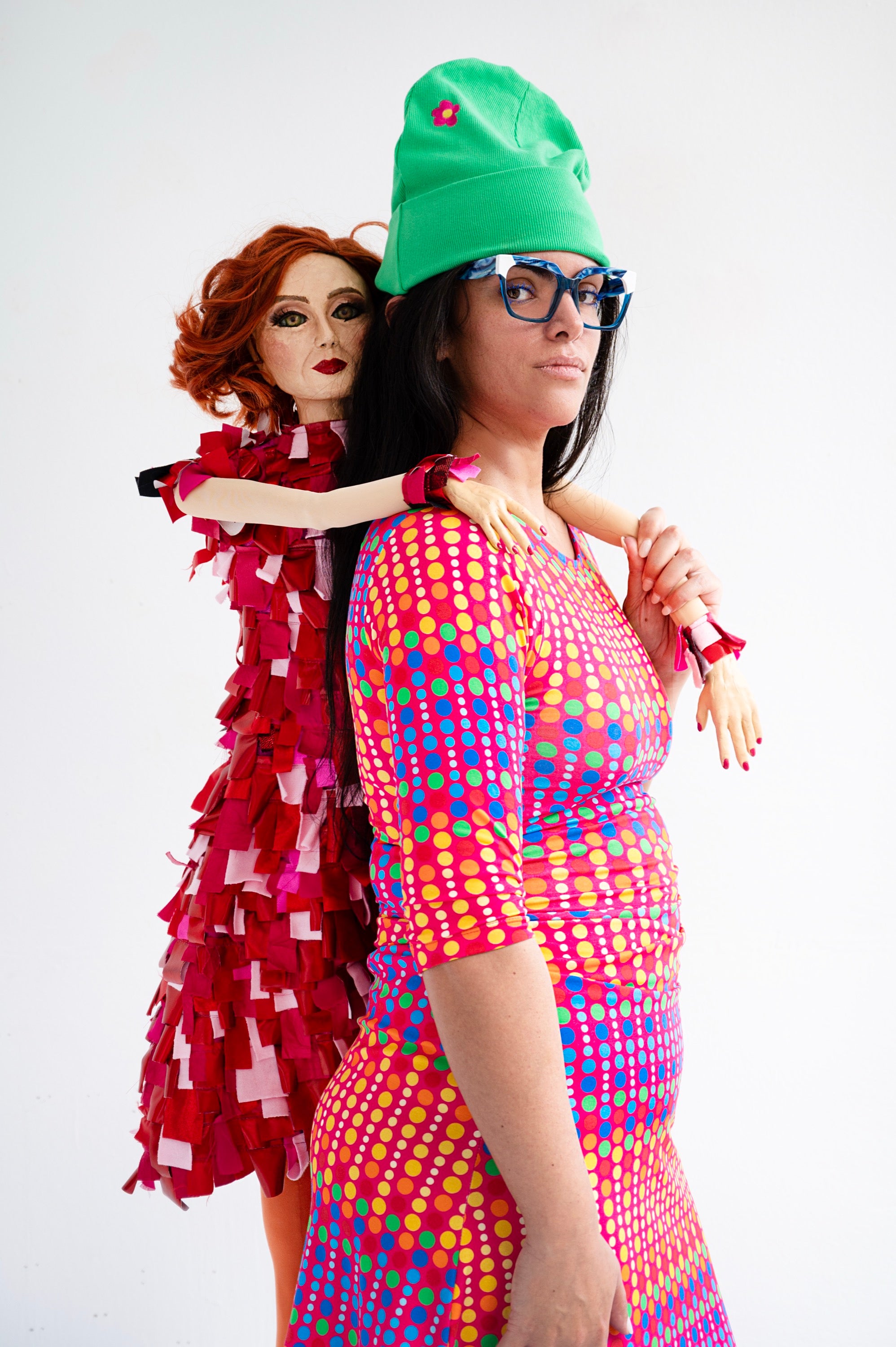 MULTICOLOR POLKA DOT DRESS