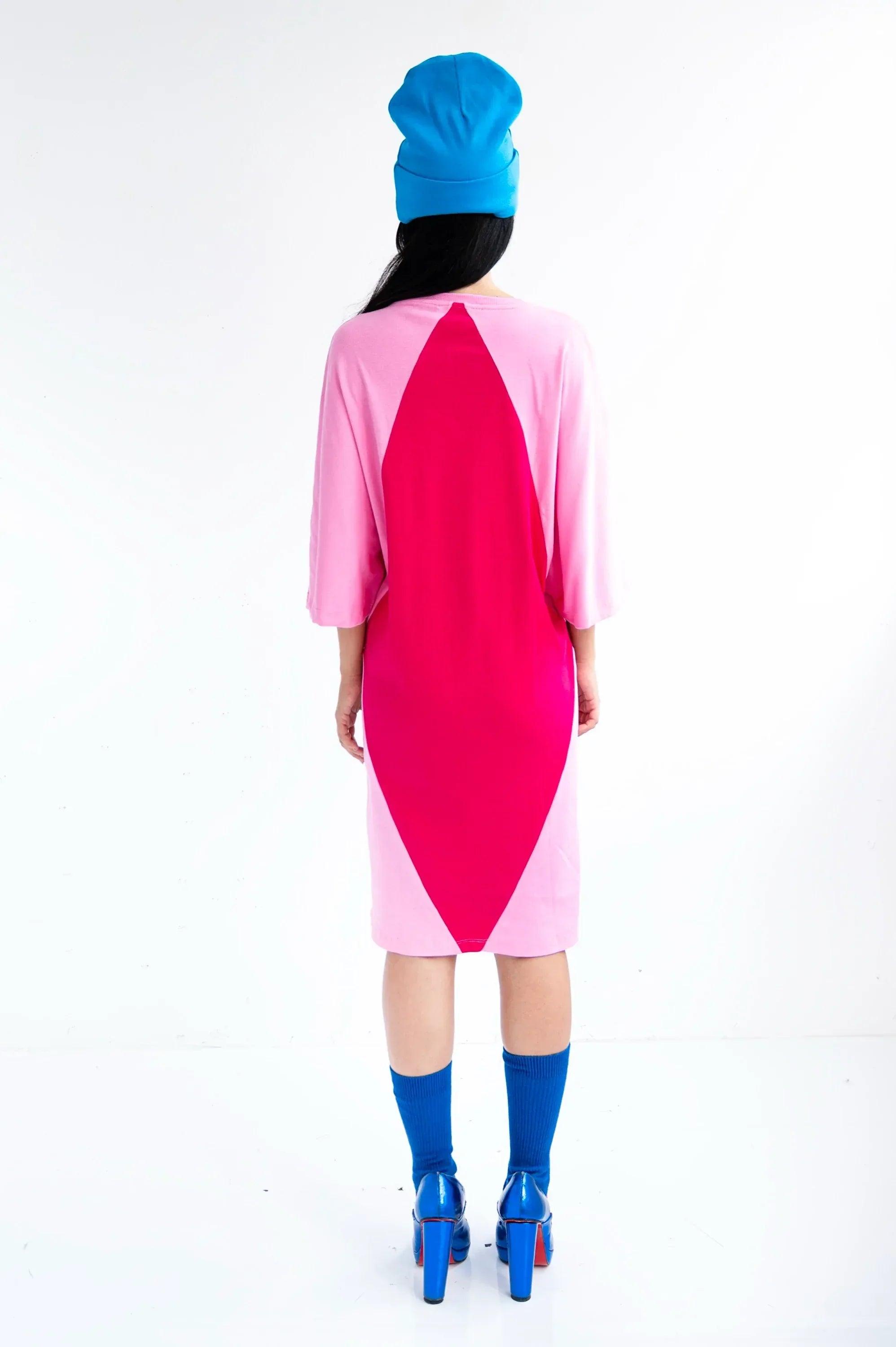 VESTIDO ROSA ROMBO - Agatha Ruiz de la Prada