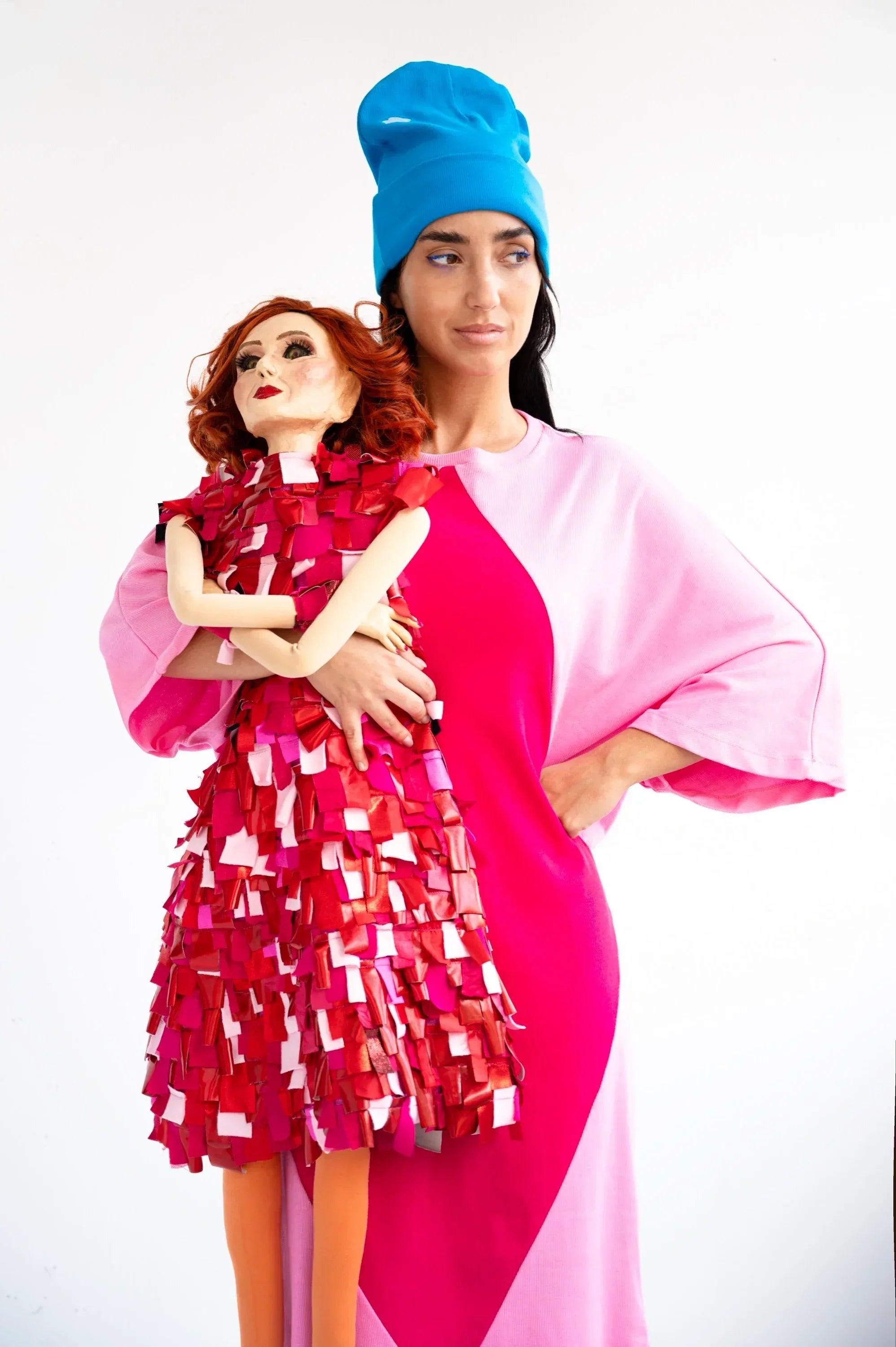 VESTIDO ROSA ROMBO - Agatha Ruiz de la Prada