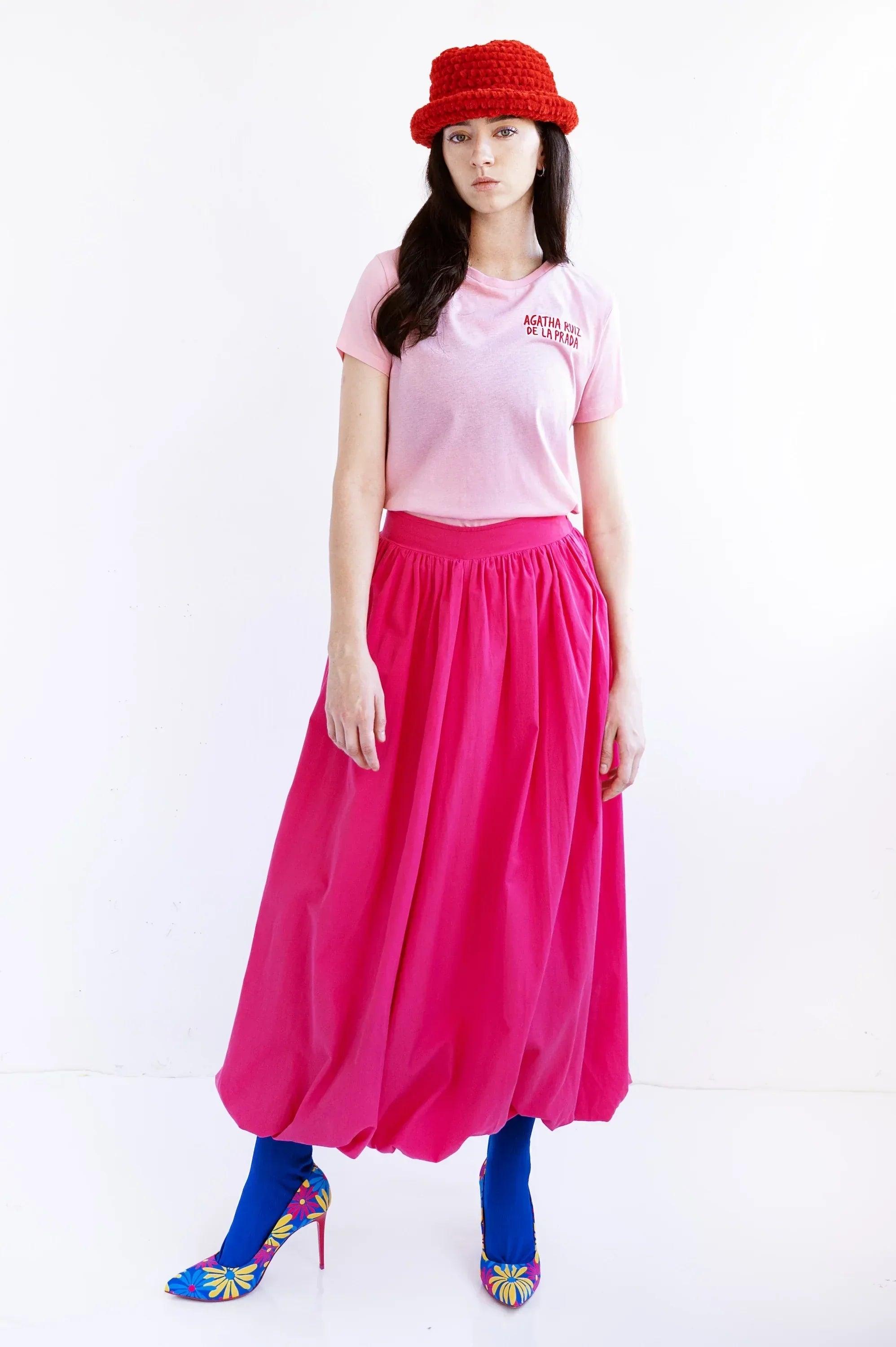 FALDA GLOBO LARGA FUCSIA - Agatha Ruiz de la Prada