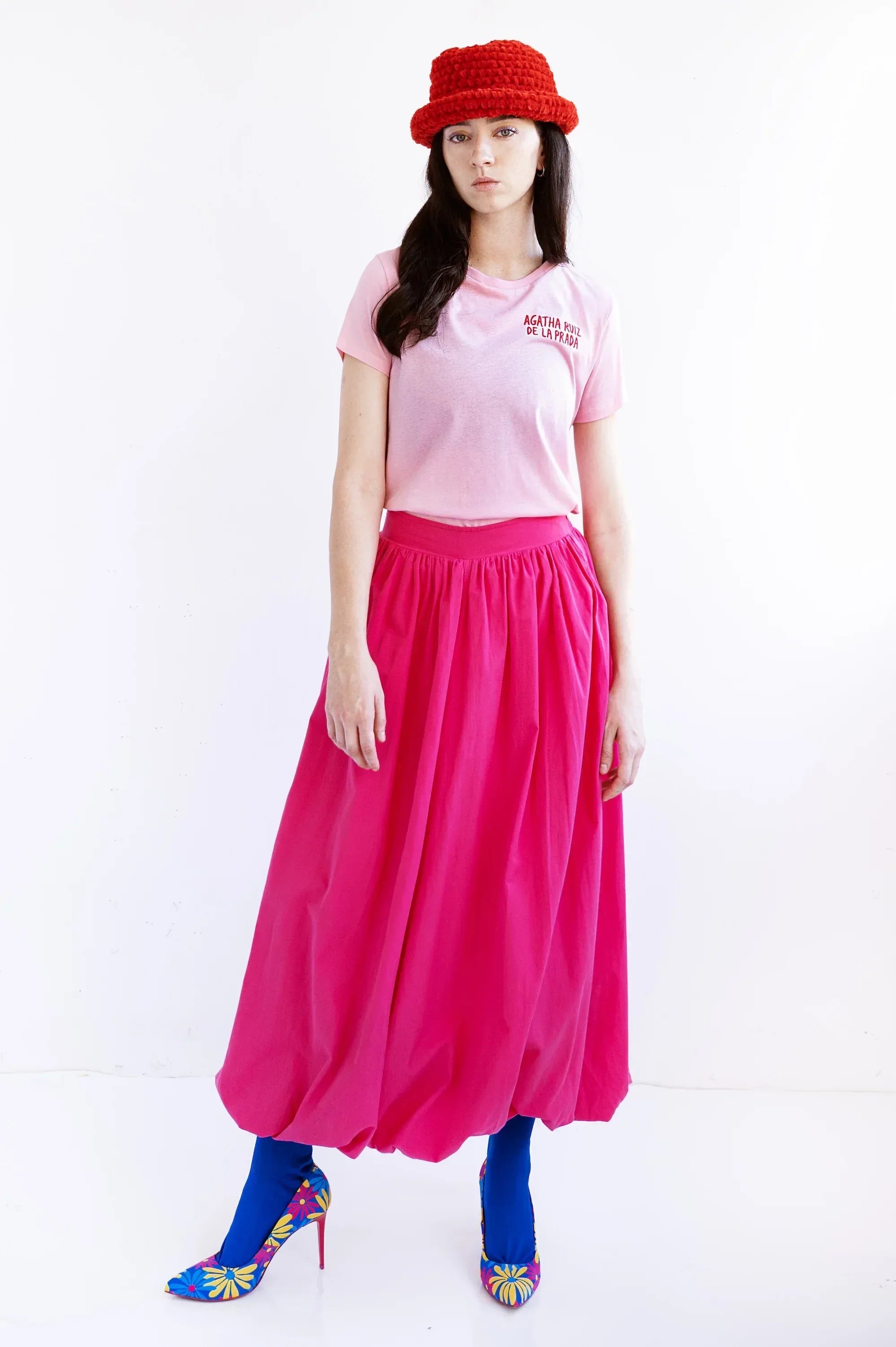 FALDA GLOBO LARGA FUCSIA - Agatha Ruiz de la Prada