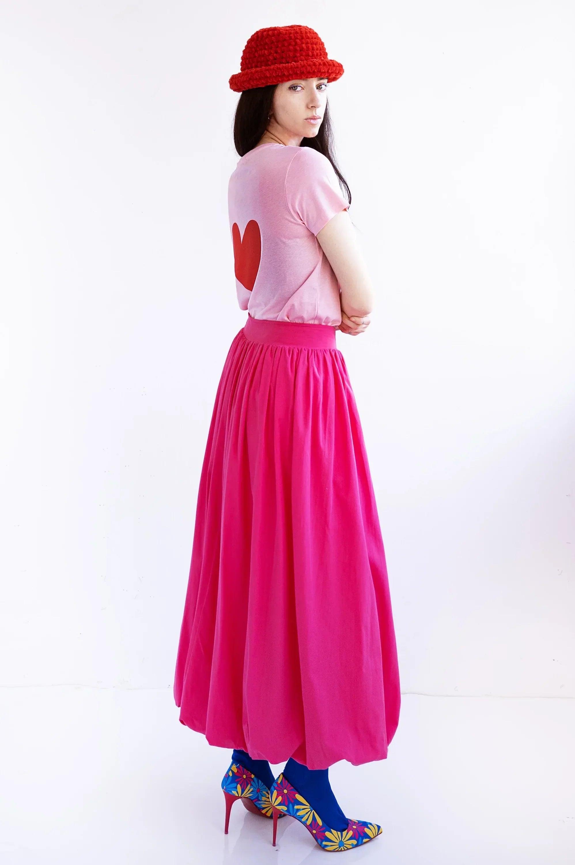 FALDA GLOBO LARGA FUCSIA - Agatha Ruiz de la Prada