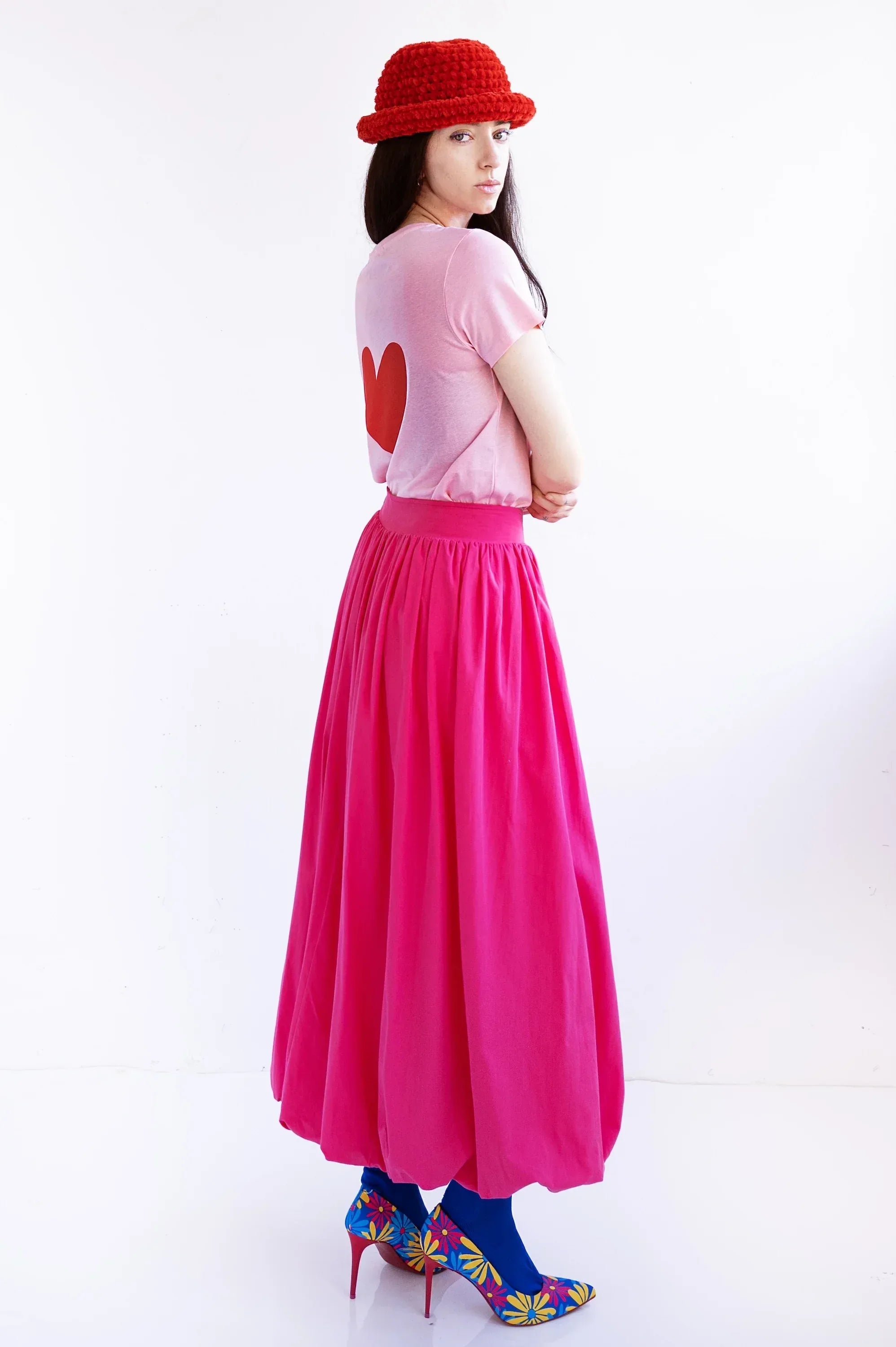 FALDA GLOBO LARGA FUCSIA - Agatha Ruiz de la Prada