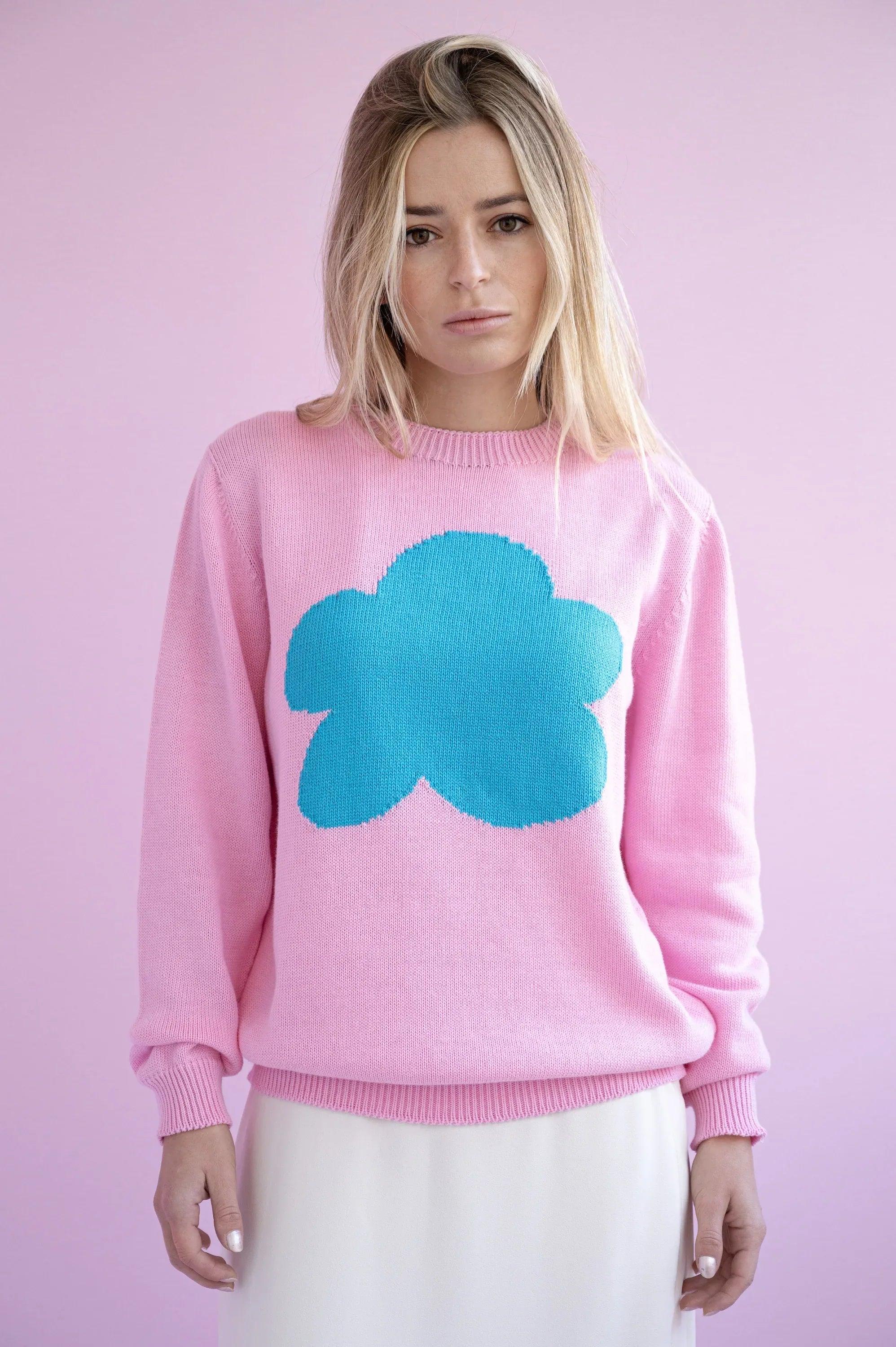 JERSEY ALGODON MUJER ROSA NUBE TURQUESA - Agatha Ruiz de la Prada