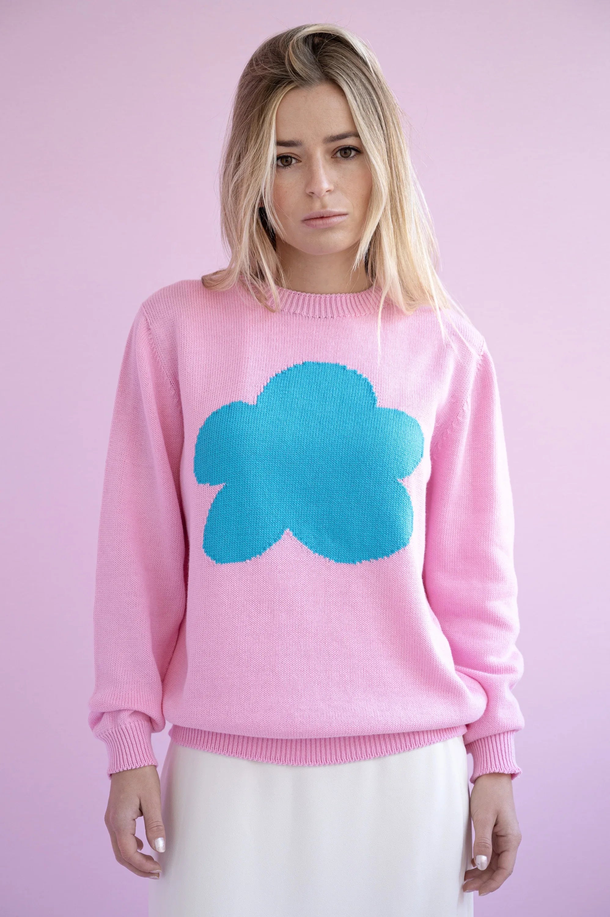 JERSEY ALGODON MUJER ROSA NUBE TURQUESA - Agatha Ruiz de la Prada