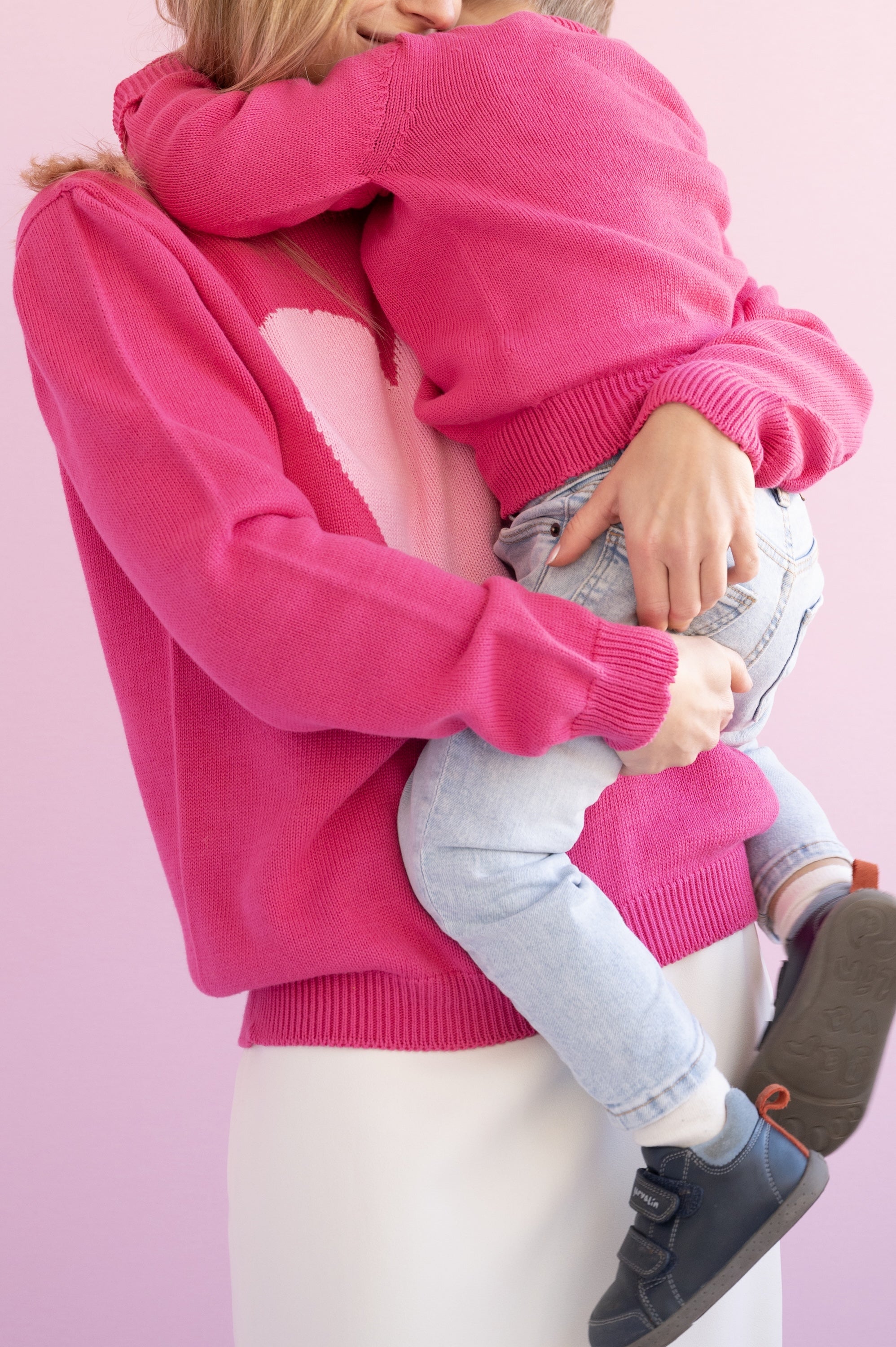 JERSEY ALGODON MUJER FUCSIA CORAZON