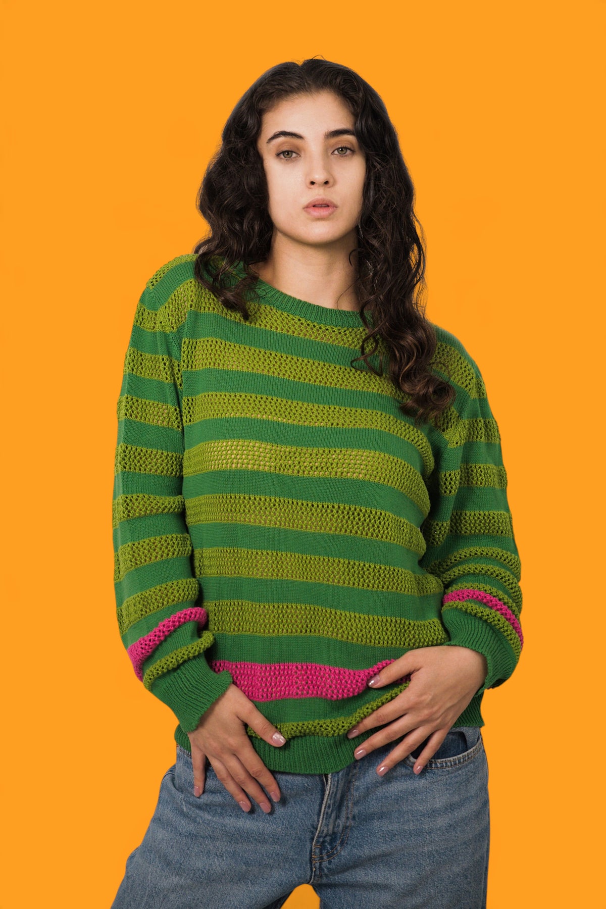 JERSEY VERDE CALADOS