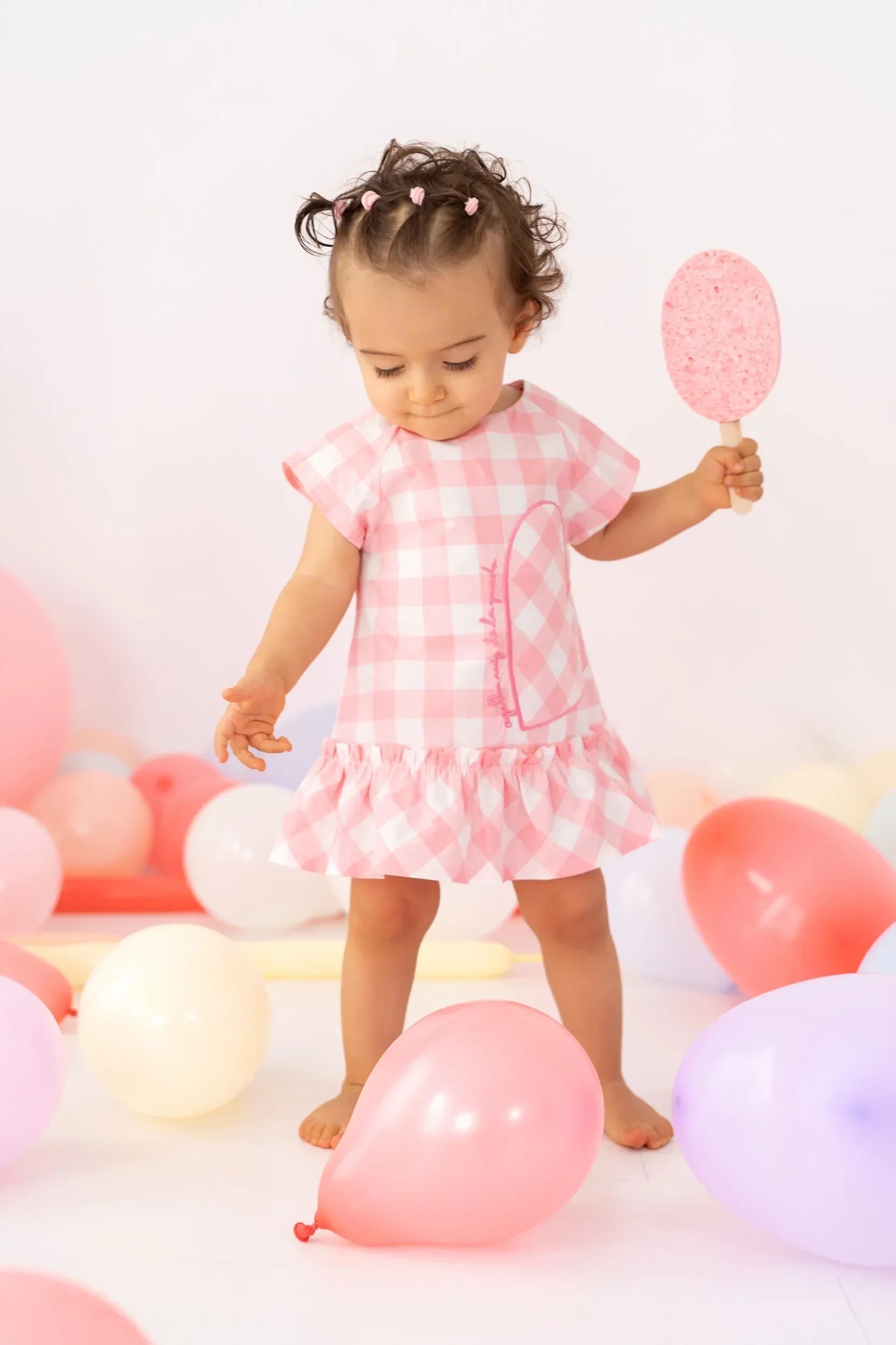 VESTIDO VICHY ROSA - Agatha Ruiz de la Prada