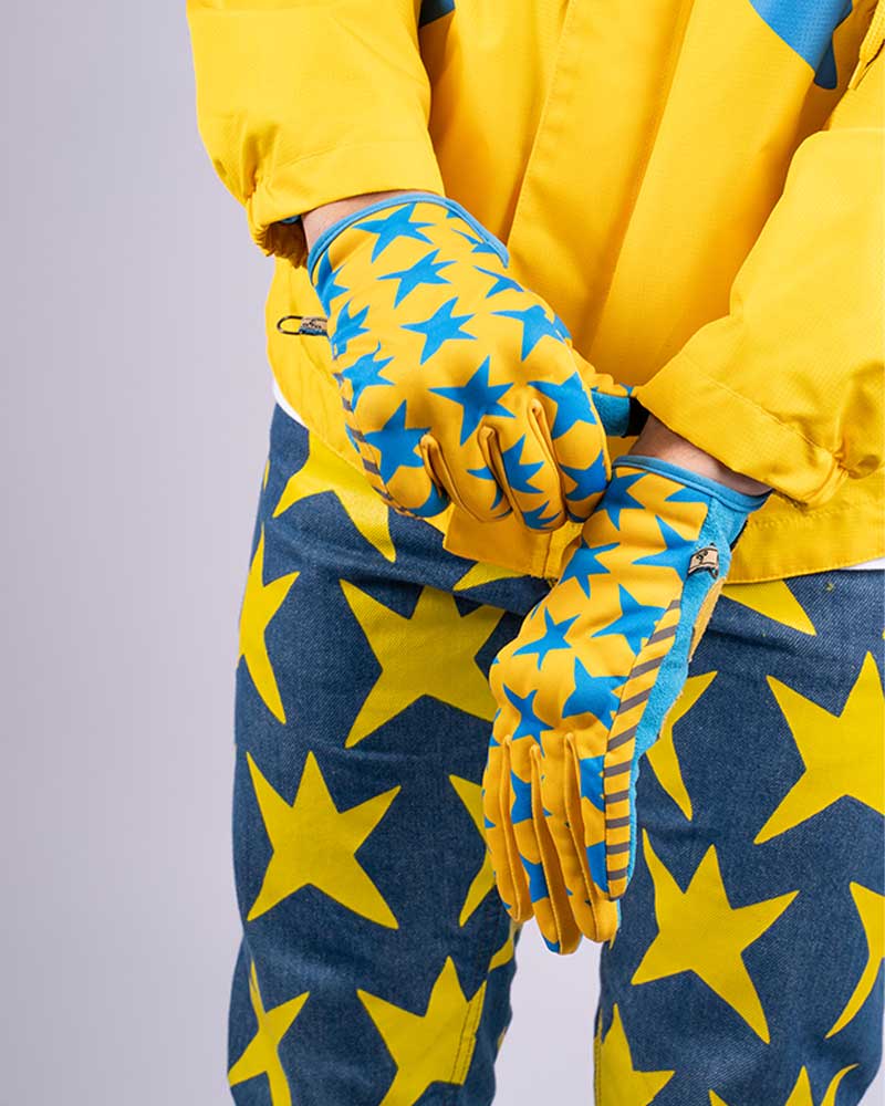 Gants de motard étoiles