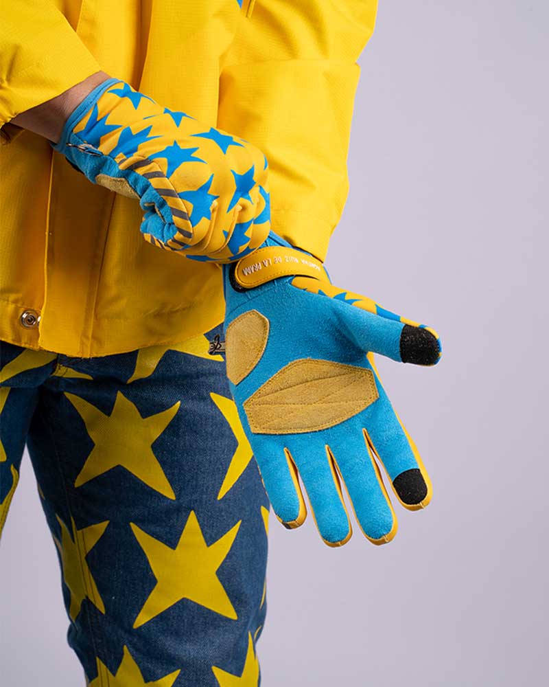 Gants de motard étoiles