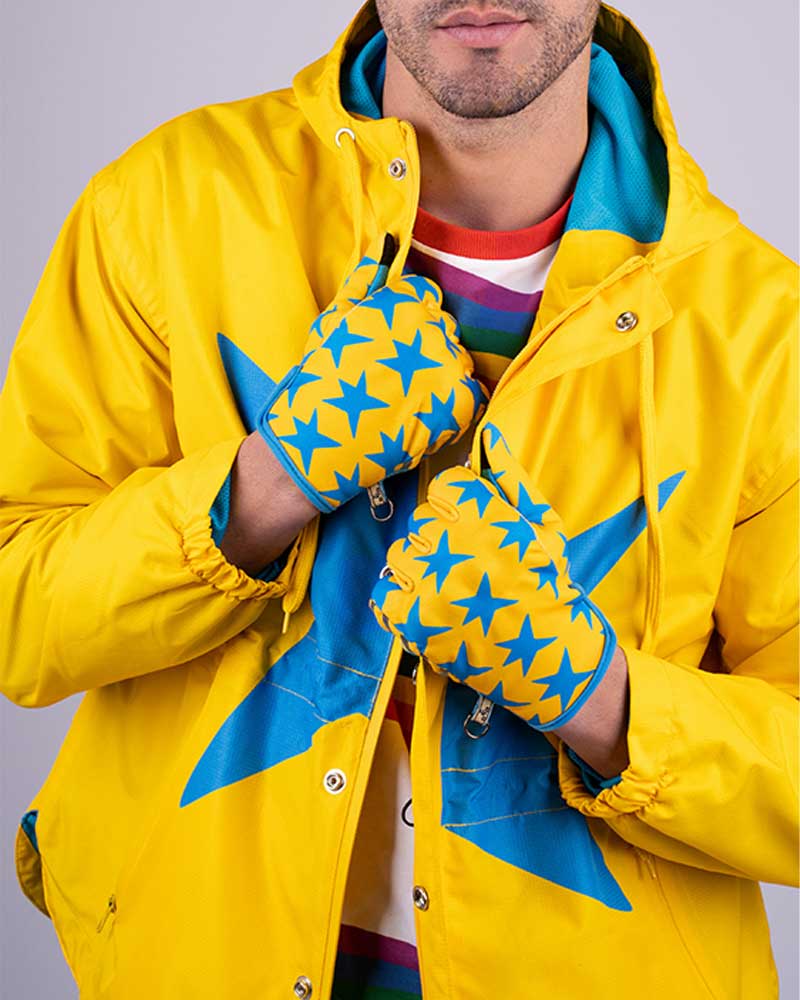 Gants de motard étoiles