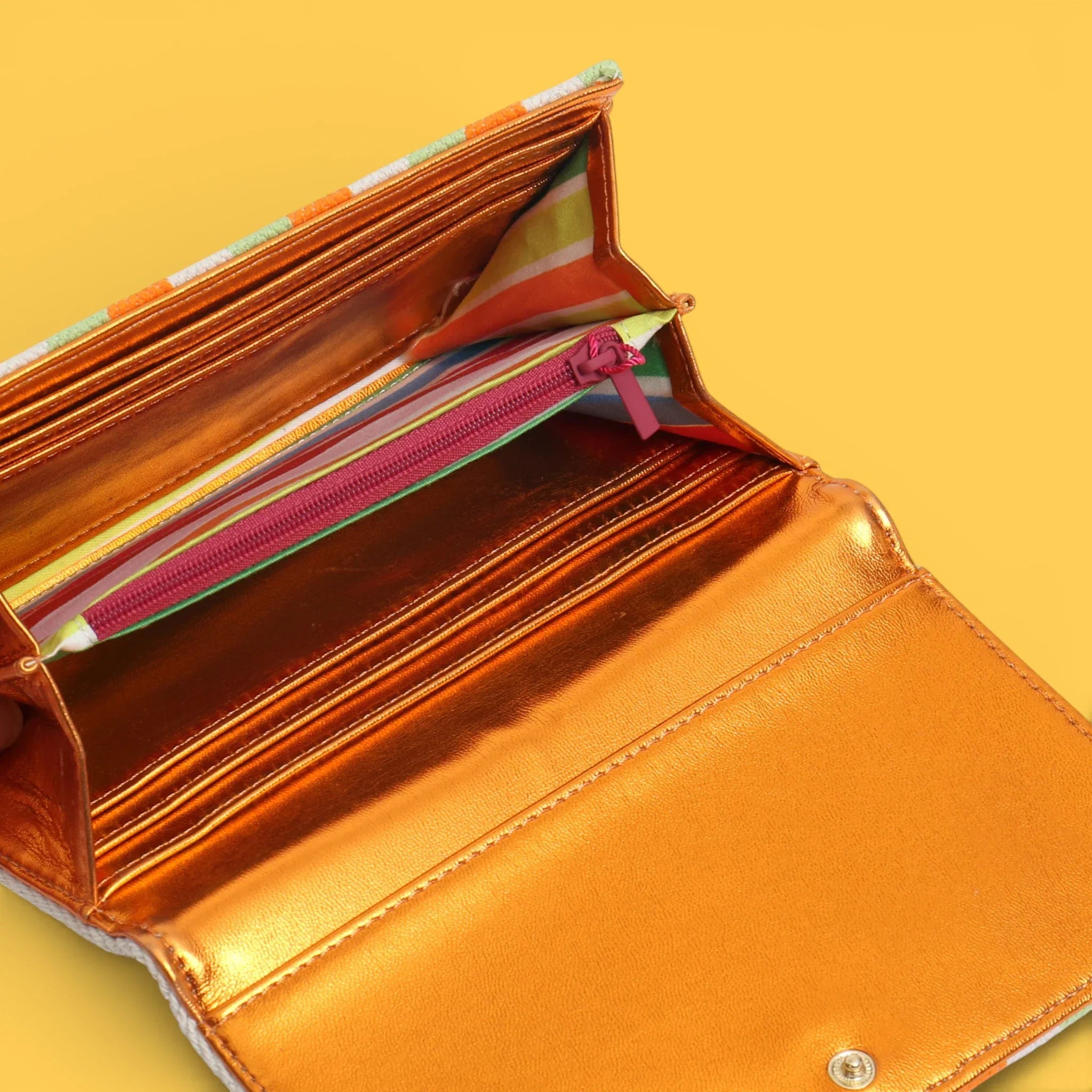 MONEDERO LONA LINEAS NARANJA - Agatha Ruiz de la Prada