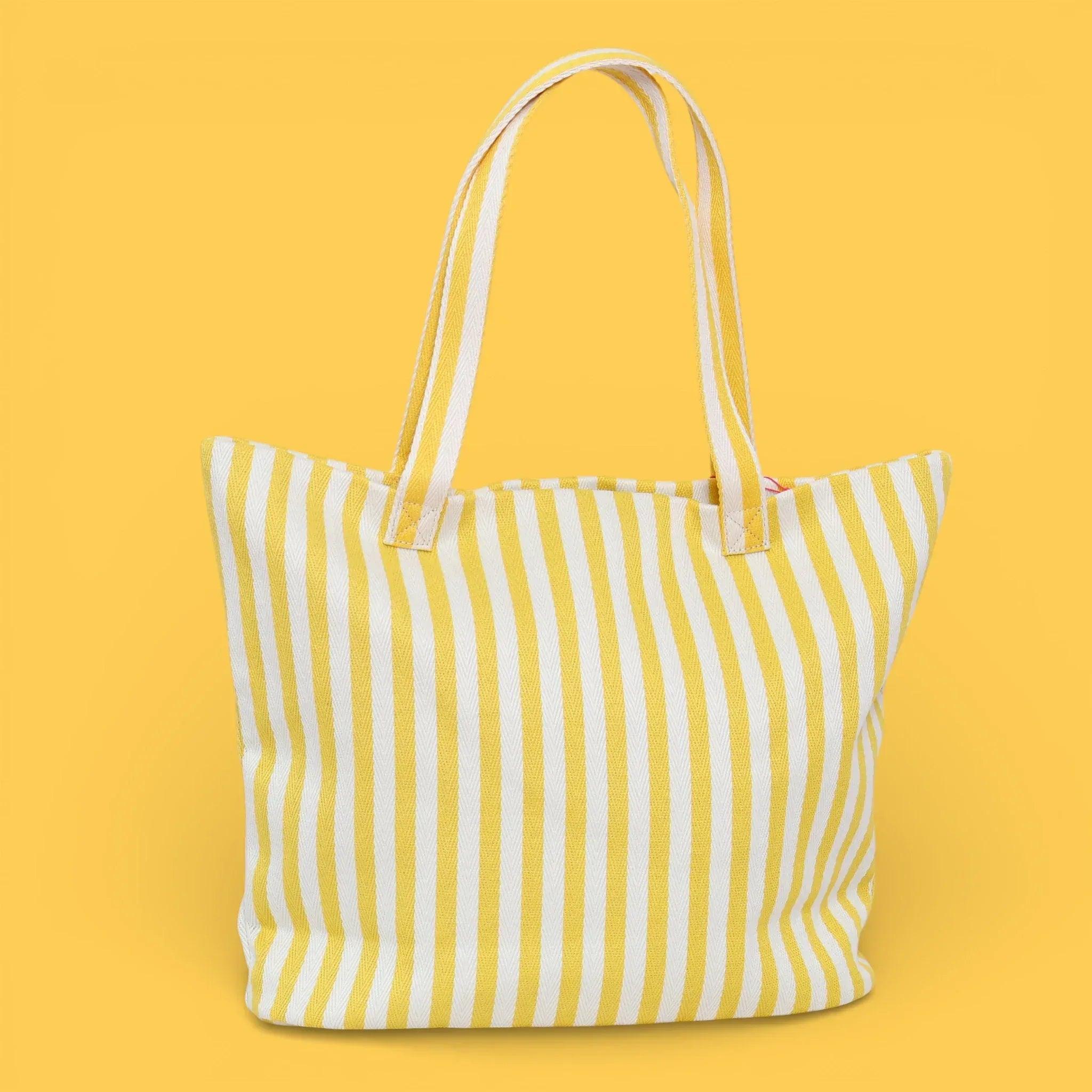 TOTE PLAYA RAYAS AMARILLO - Agatha Ruiz de la Prada