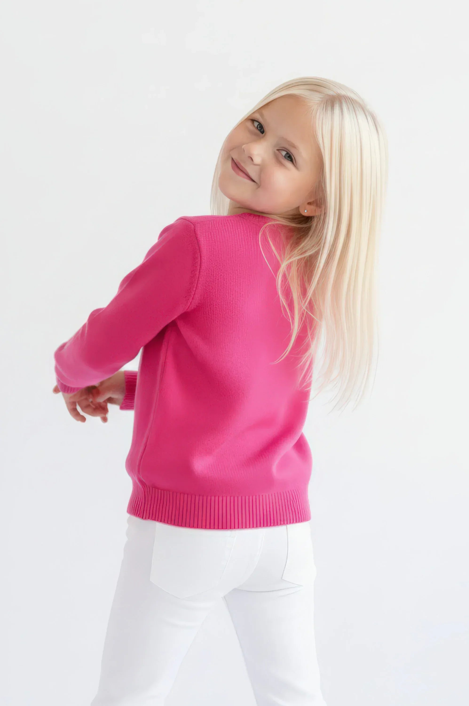 JERSEY FUCSIA ALGODON INFANTIL CORAZON - Agatha Ruiz de la Prada