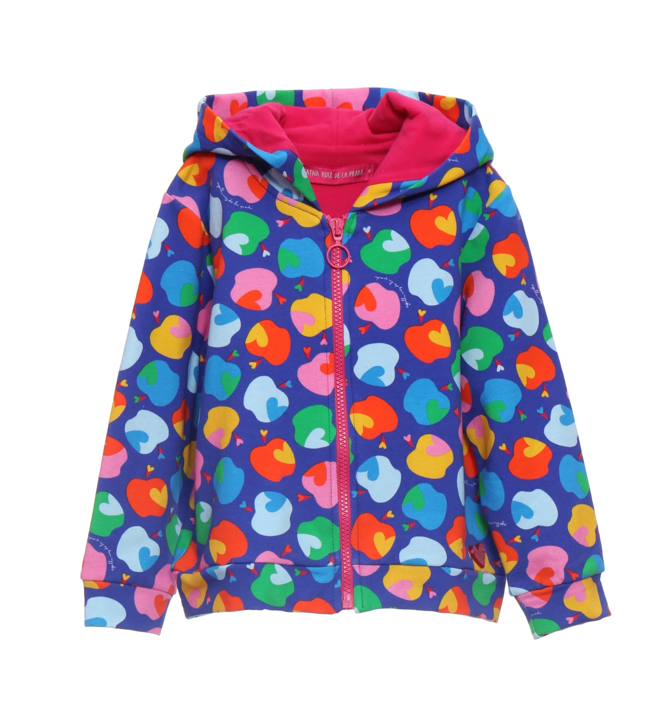 Veste pommes fermeture éclair