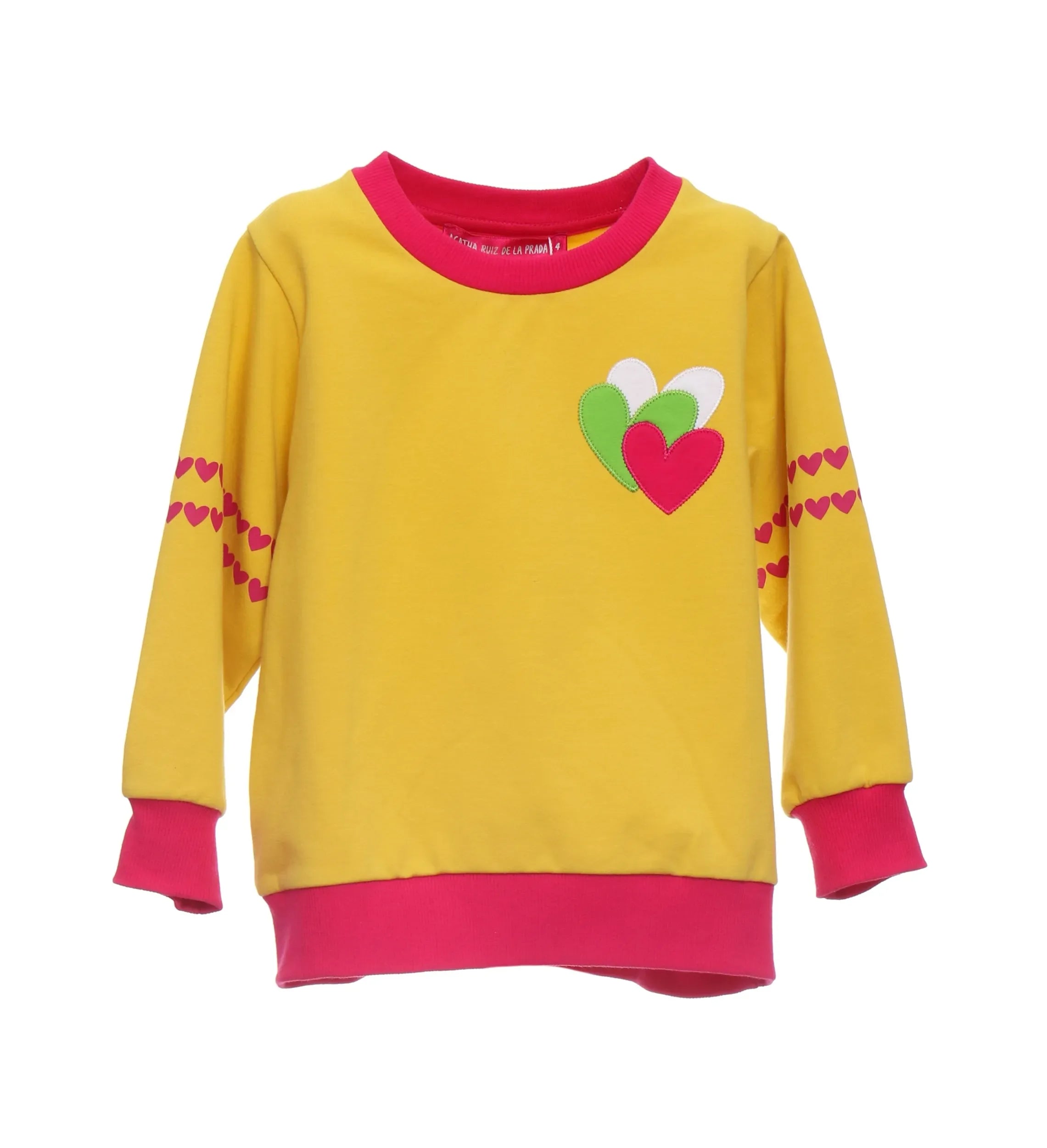 SUDADERA AMARILLA CORAZON - Agatha Ruiz de la Prada