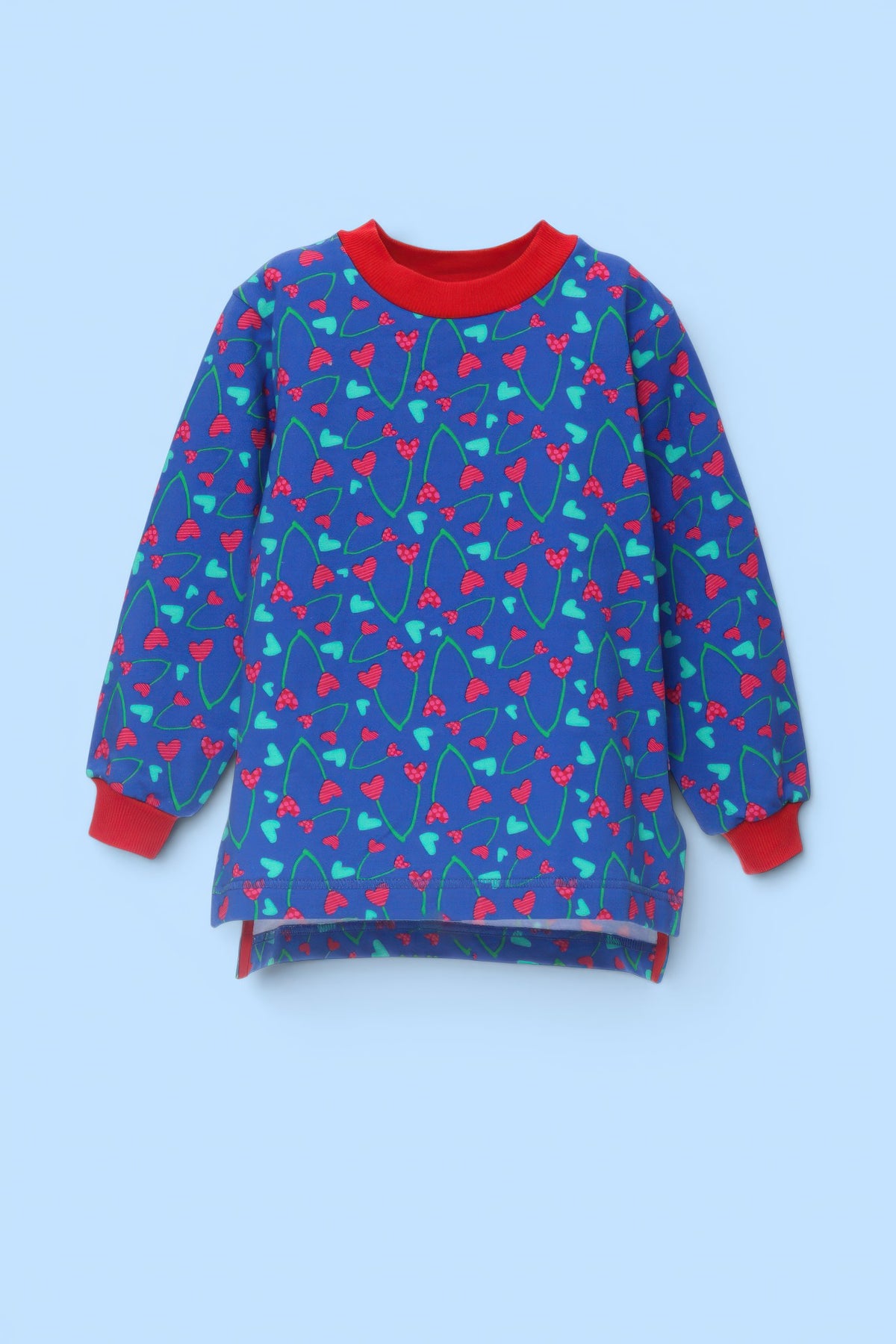 SUDADERA LARGA CEREZAS CORAZONES