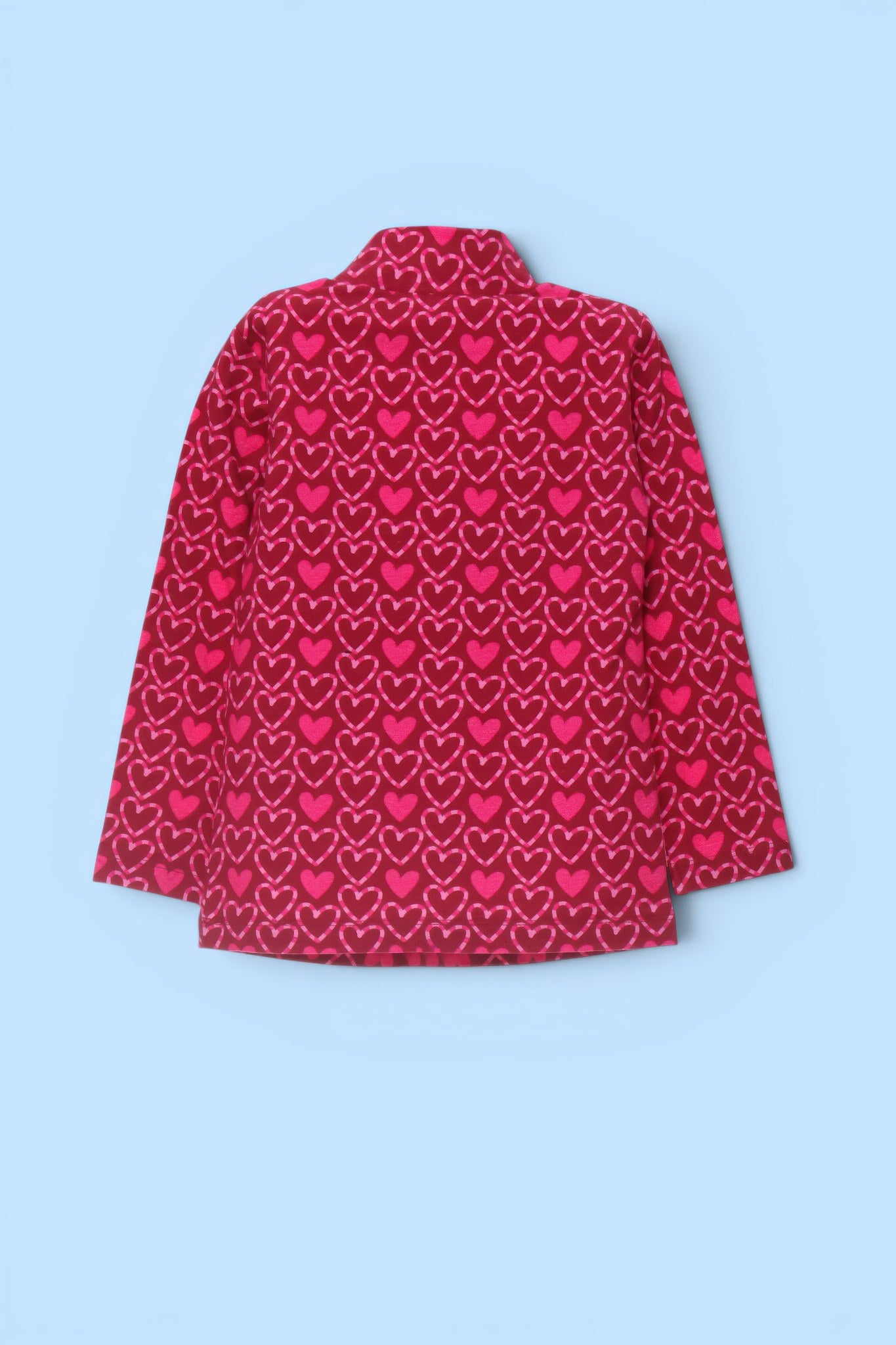 CAMISETA C/A CORAZONES FUCSIAS