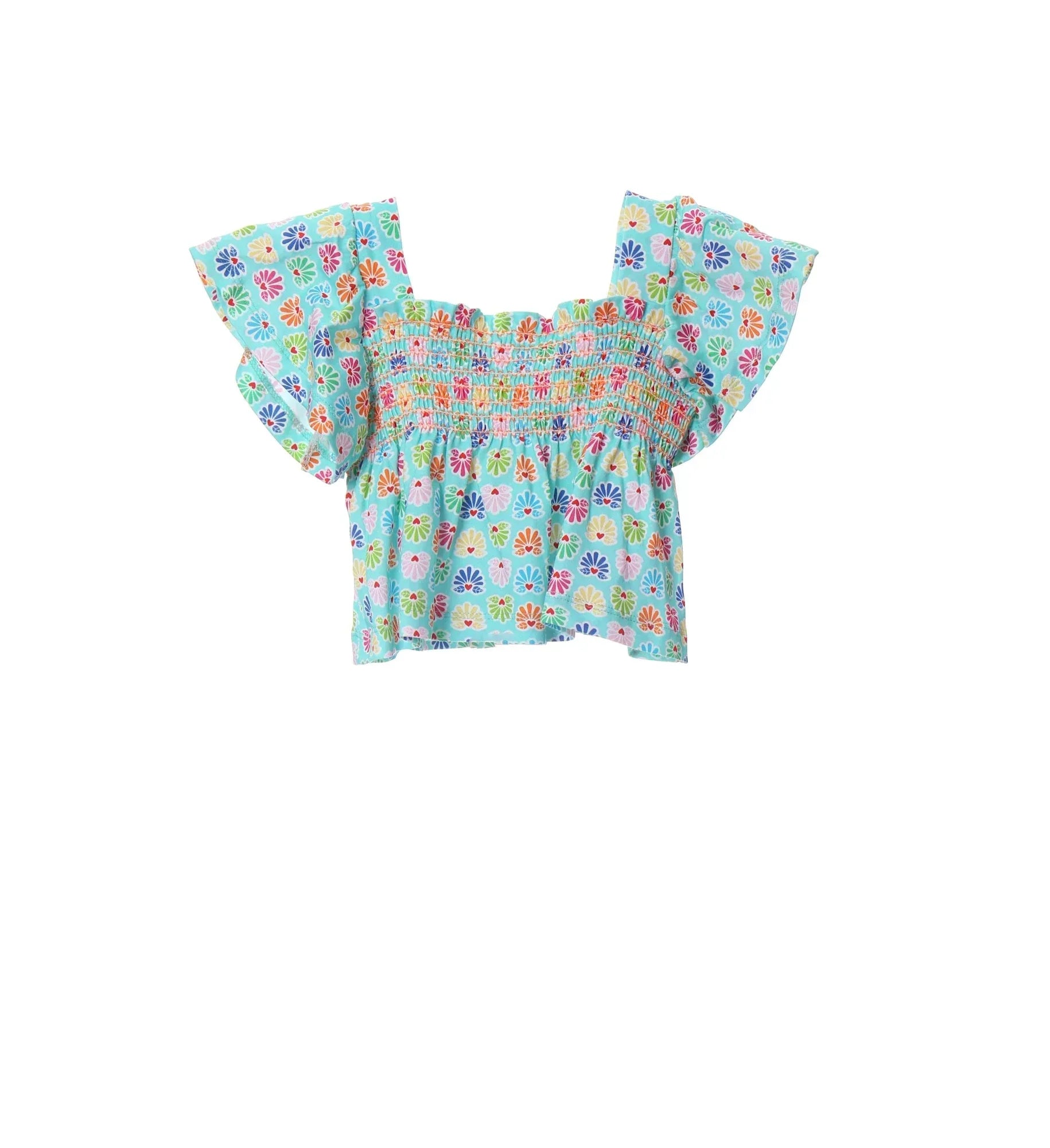 CAMISETA TIRANTES TURQUESA ESTAMPADA - Agatha Ruiz de la Prada