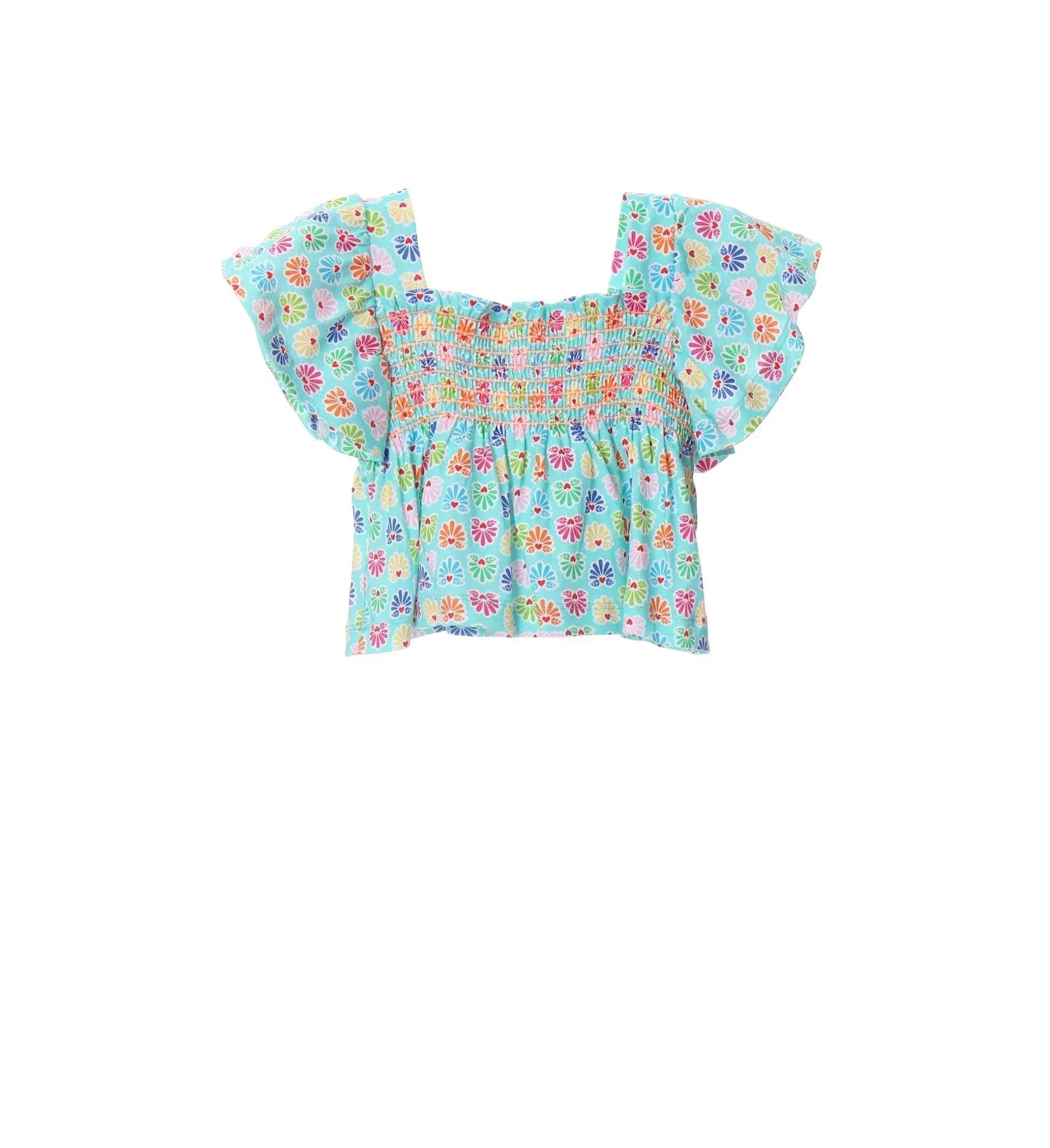 CAMISETA TIRANTES TURQUESA ESTAMPADA - Agatha Ruiz de la Prada
