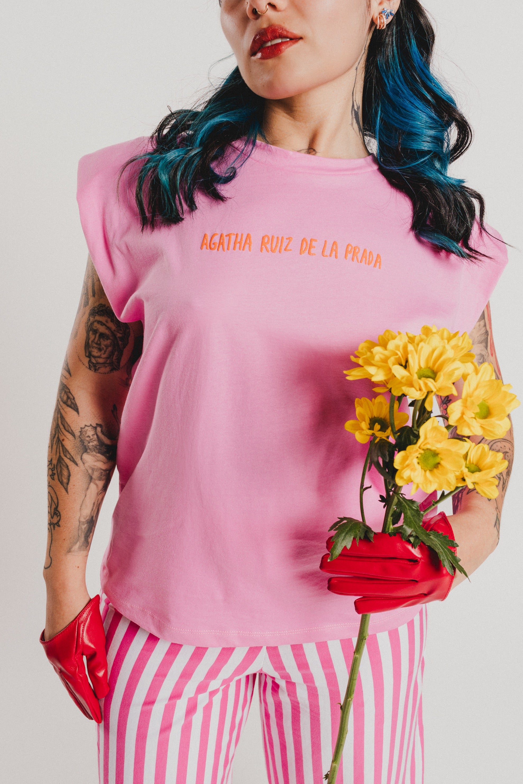 T-shirt rose épaulettes ARP