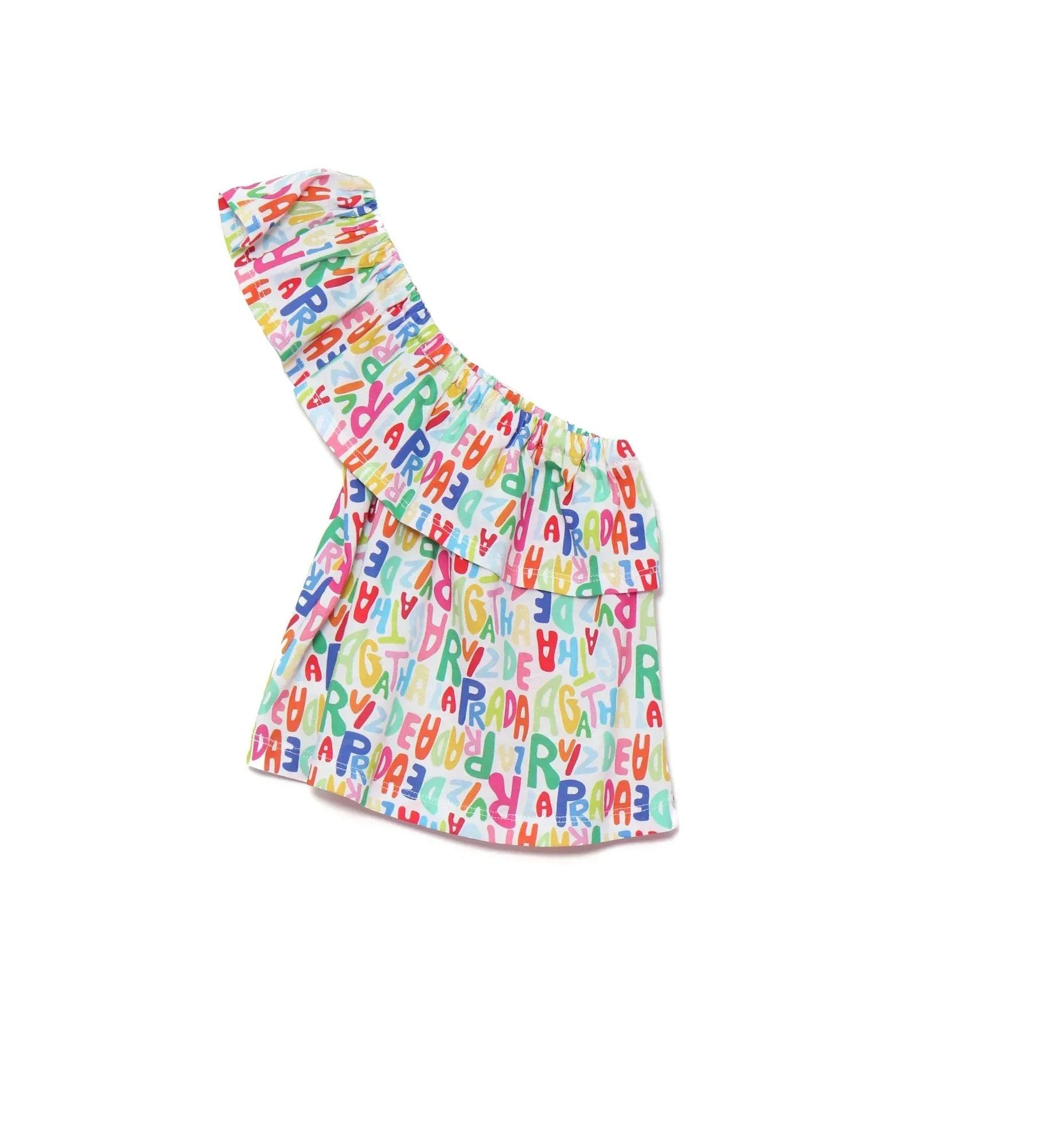 CAMISETA TURQUESA UN SOLO HOMBRO GOA - Agatha Ruiz de la Prada
