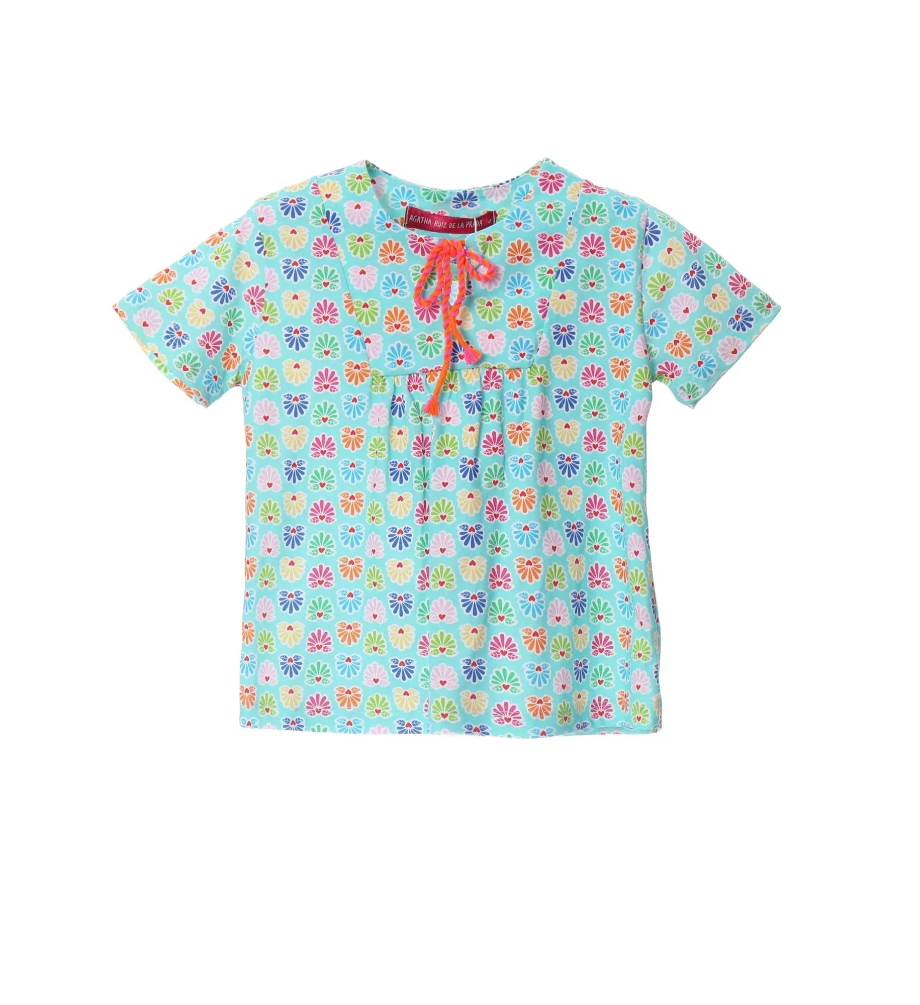 CAMISETA TURQUESA ESTAMPADO GOA - Agatha Ruiz de la Prada
