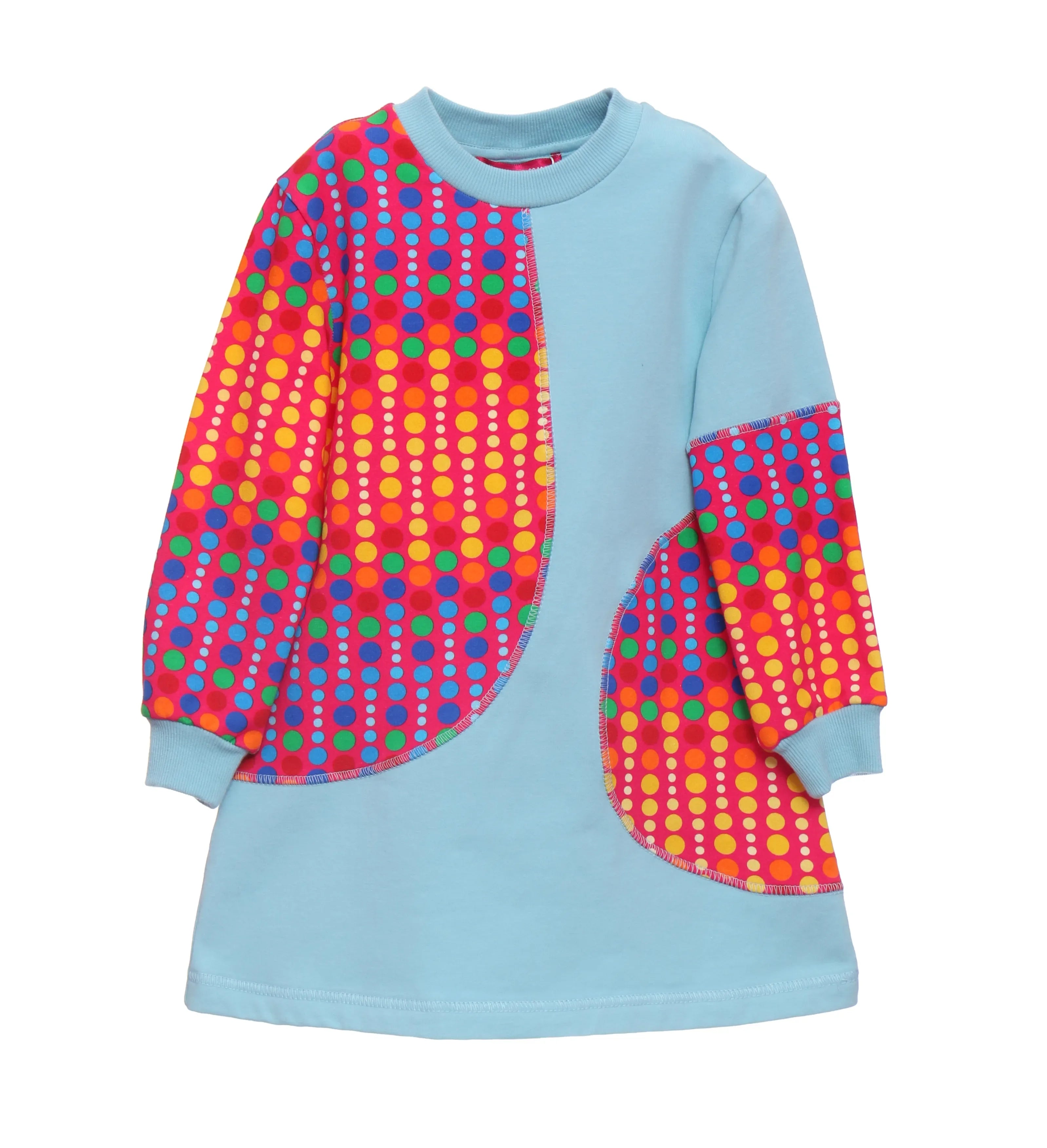 VESTIDO AZUL CIRCULO DE TOPOS - Agatha Ruiz de la Prada