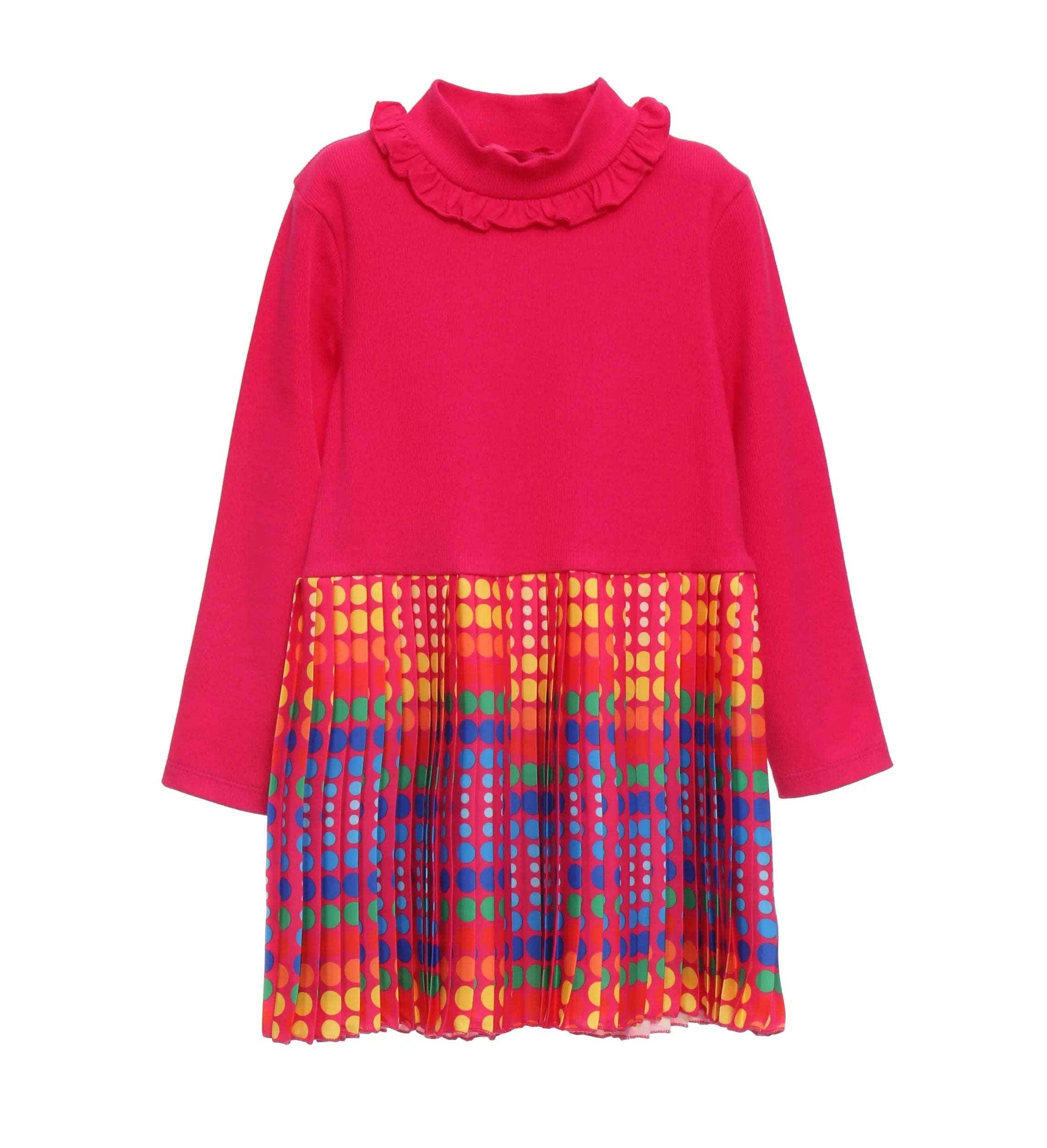 VESTIDO FUCSIA TOPOS - Agatha Ruiz de la Prada
