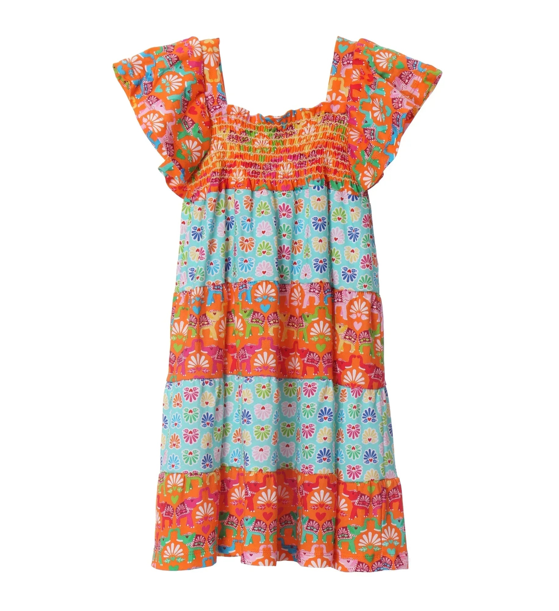 VESTIDO TIRANTES FRANJAS ESTAMPADAS - Agatha Ruiz de la Prada